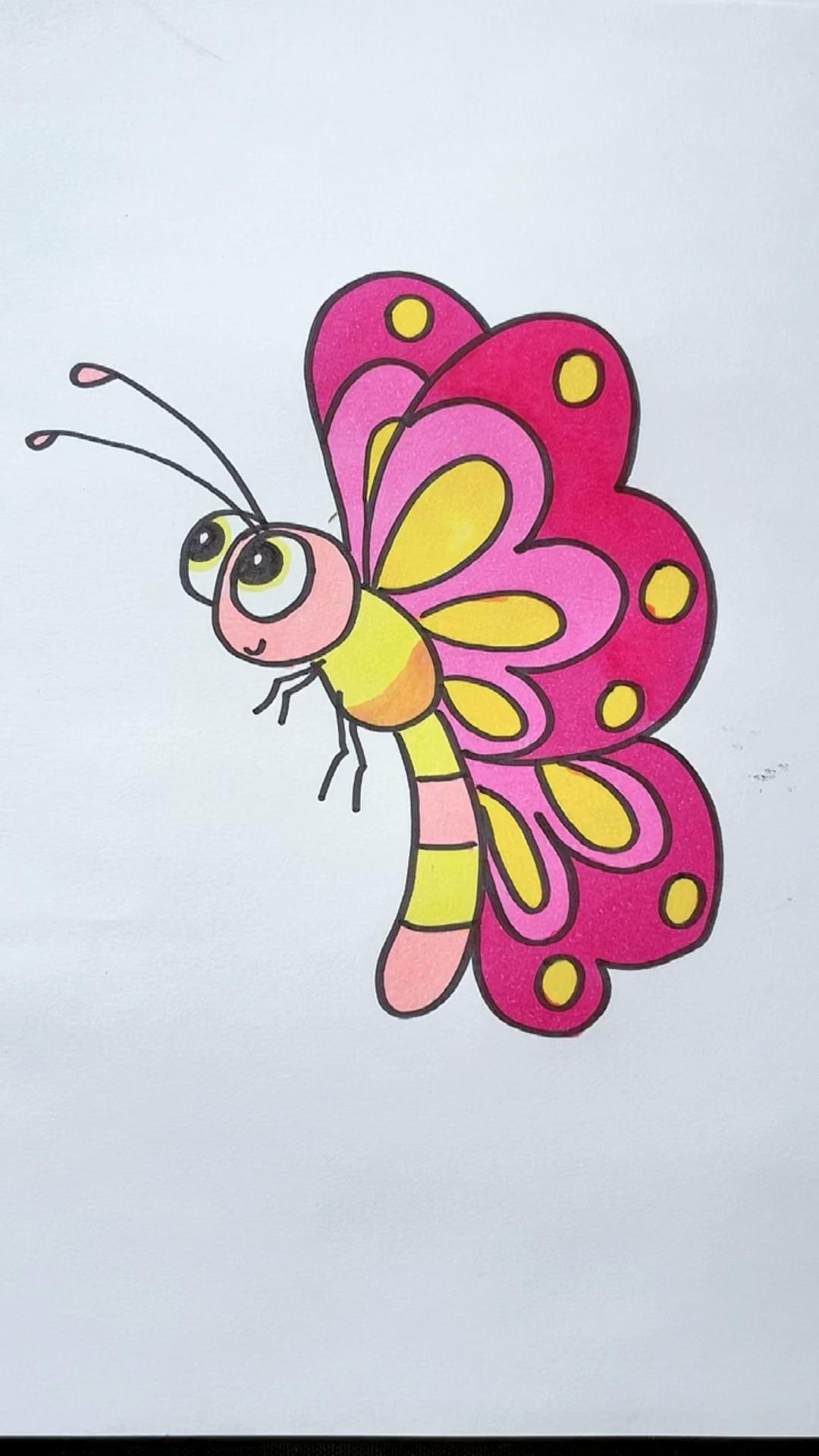 蝴蝶简笔画涂色 打印图片