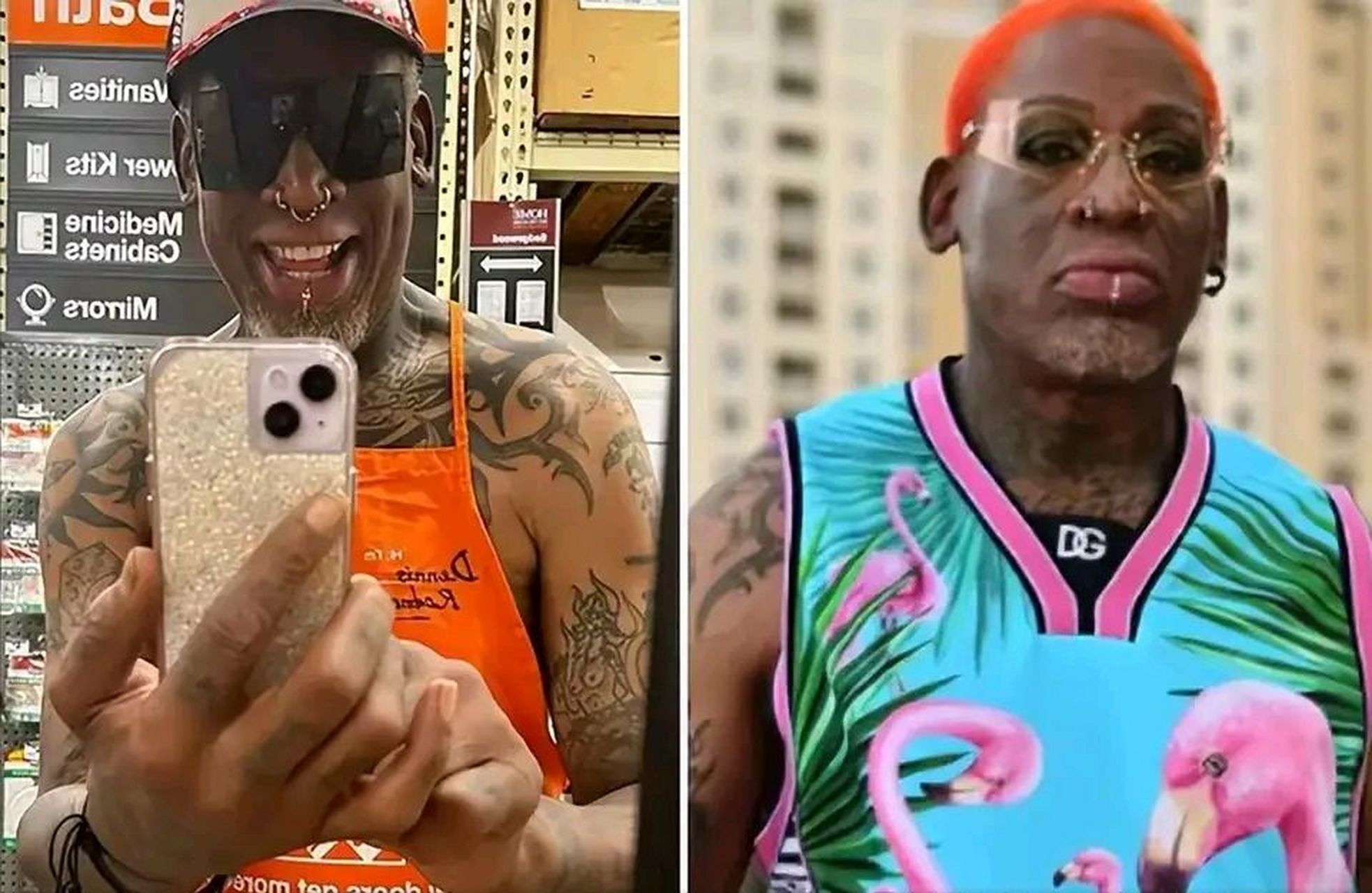 最近,前nba传奇球星丹尼斯·罗德曼的一组近照在网络上引起了轰动.