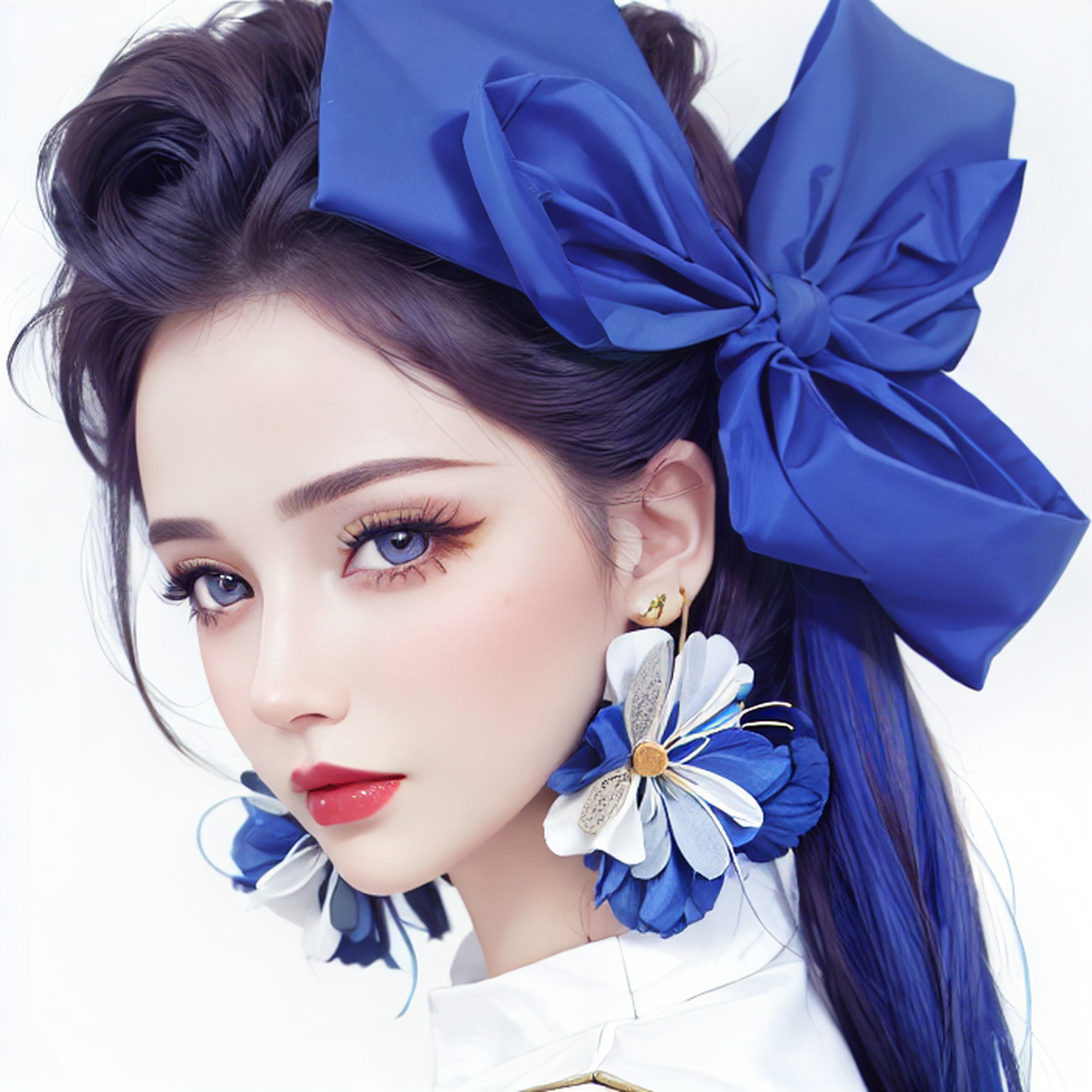 美女爱蓝色#记录美好秋天# #养眼美女
