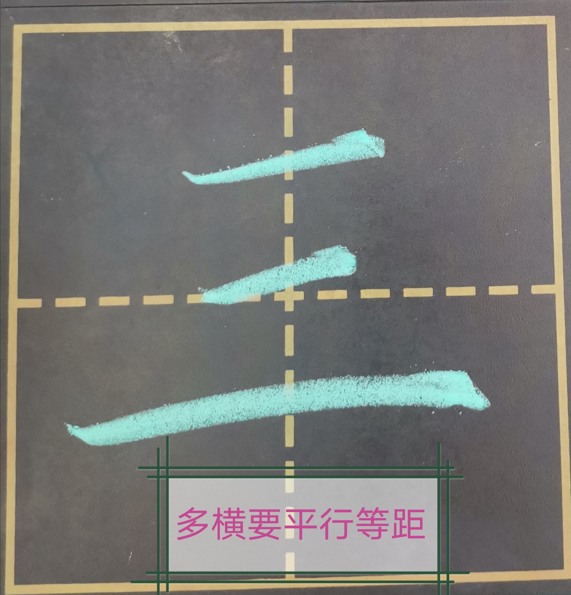 "三"字书写