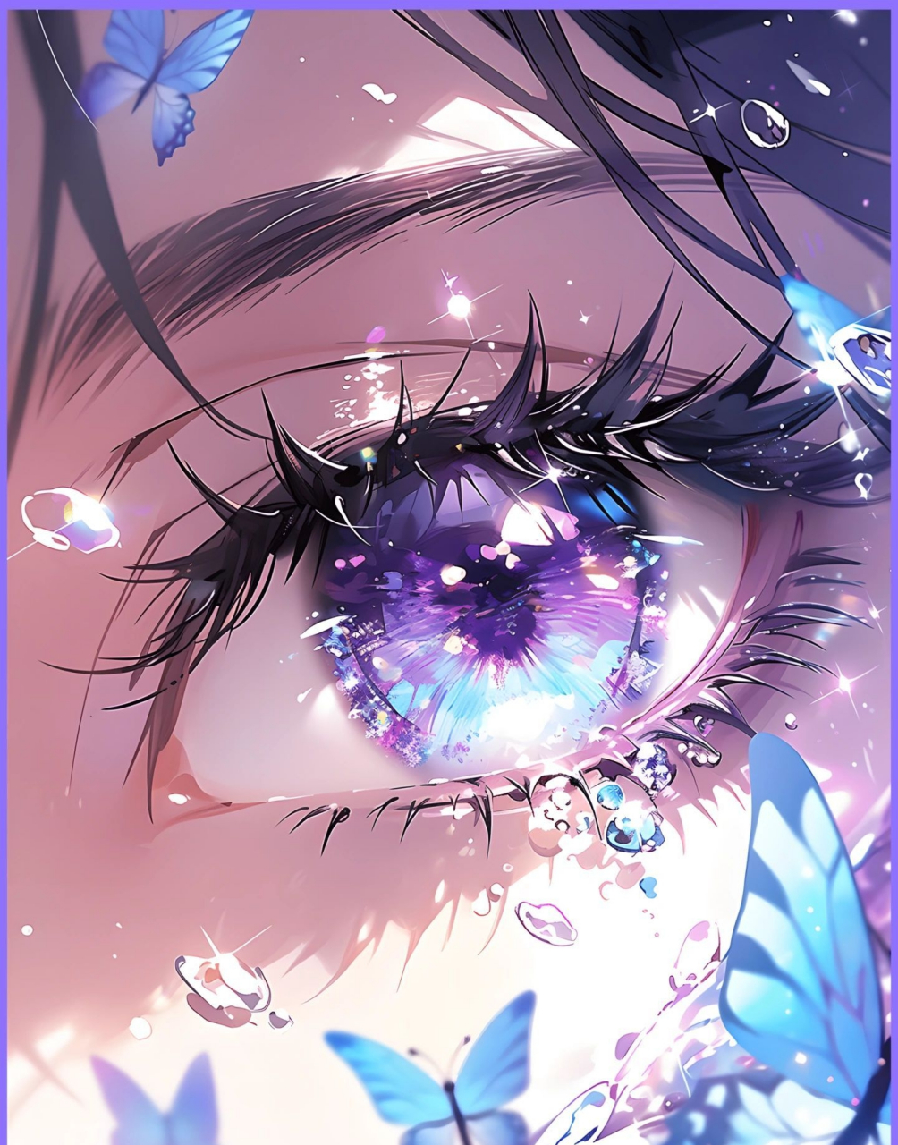 好璀璨的眼睛[打call][打call]#二次元#  蓝紫流光