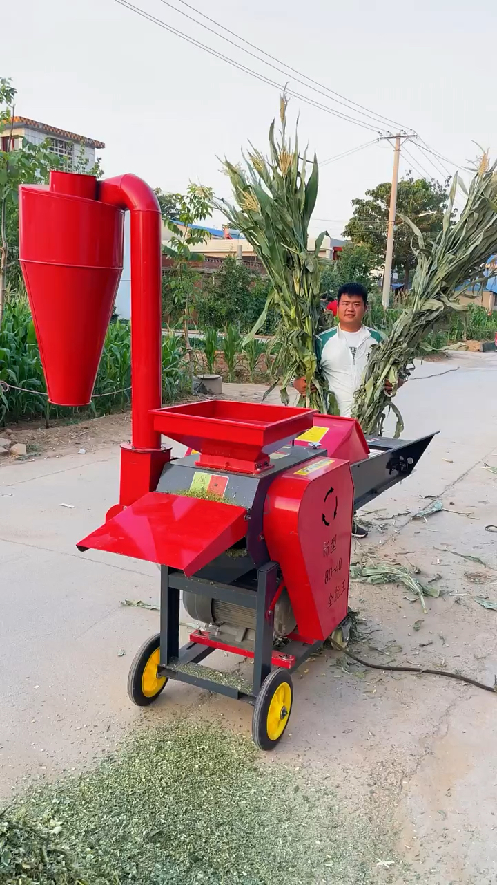 新款8吨型铡草揉丝粉碎一体机大型养殖朋友首选