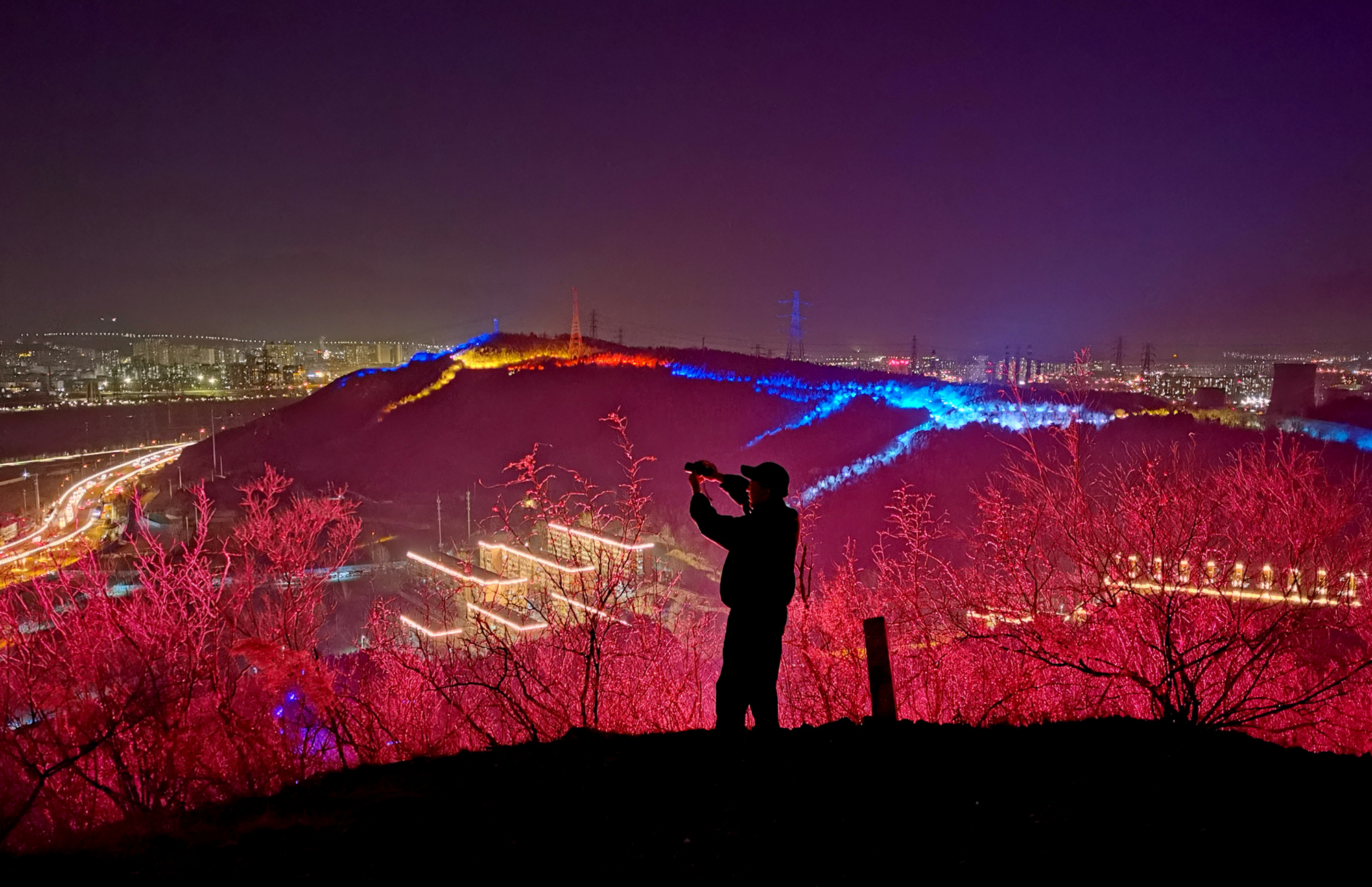 山夜景图片真实图片图片