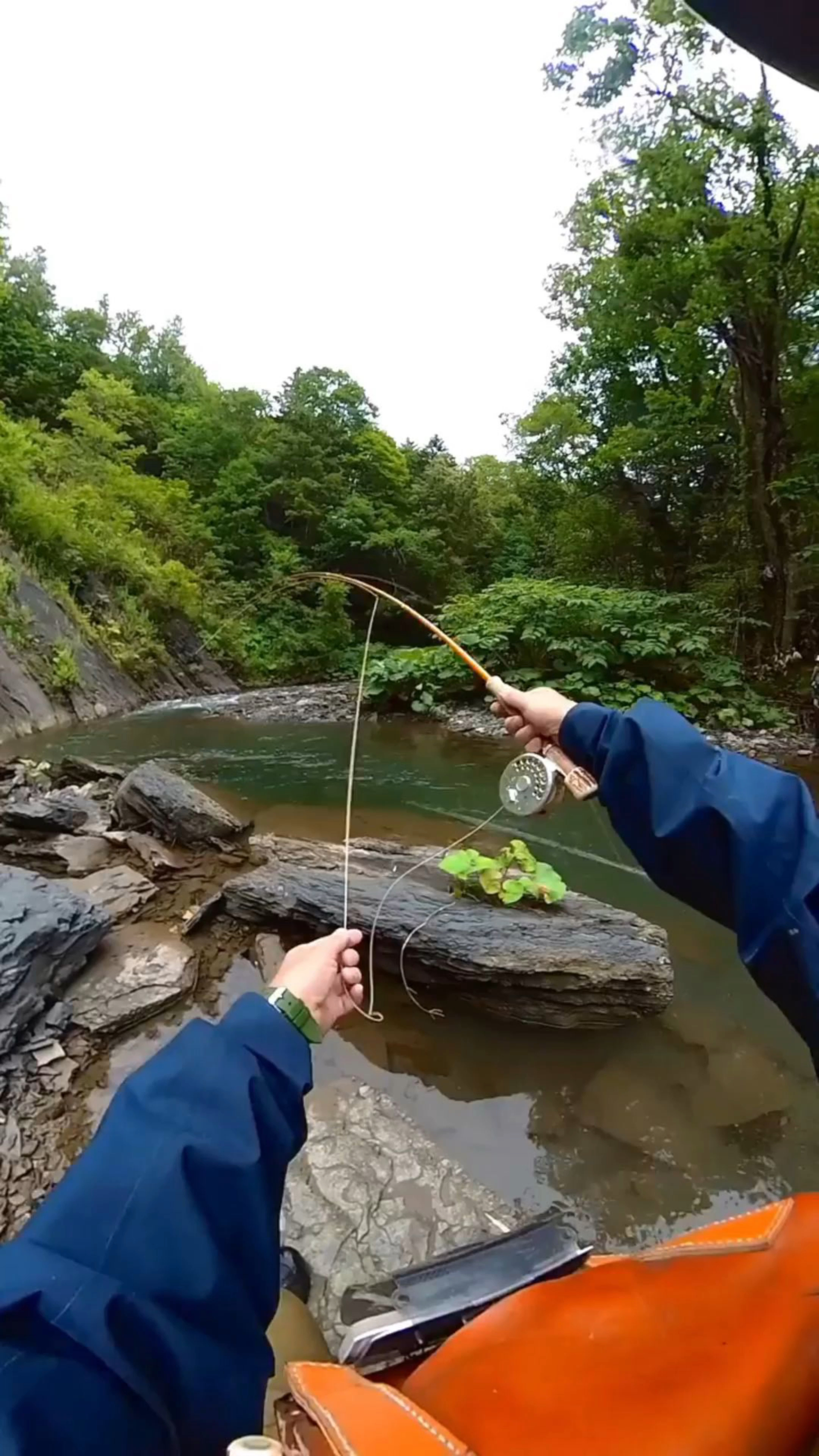 飞蝇钓动作潇洒美如画