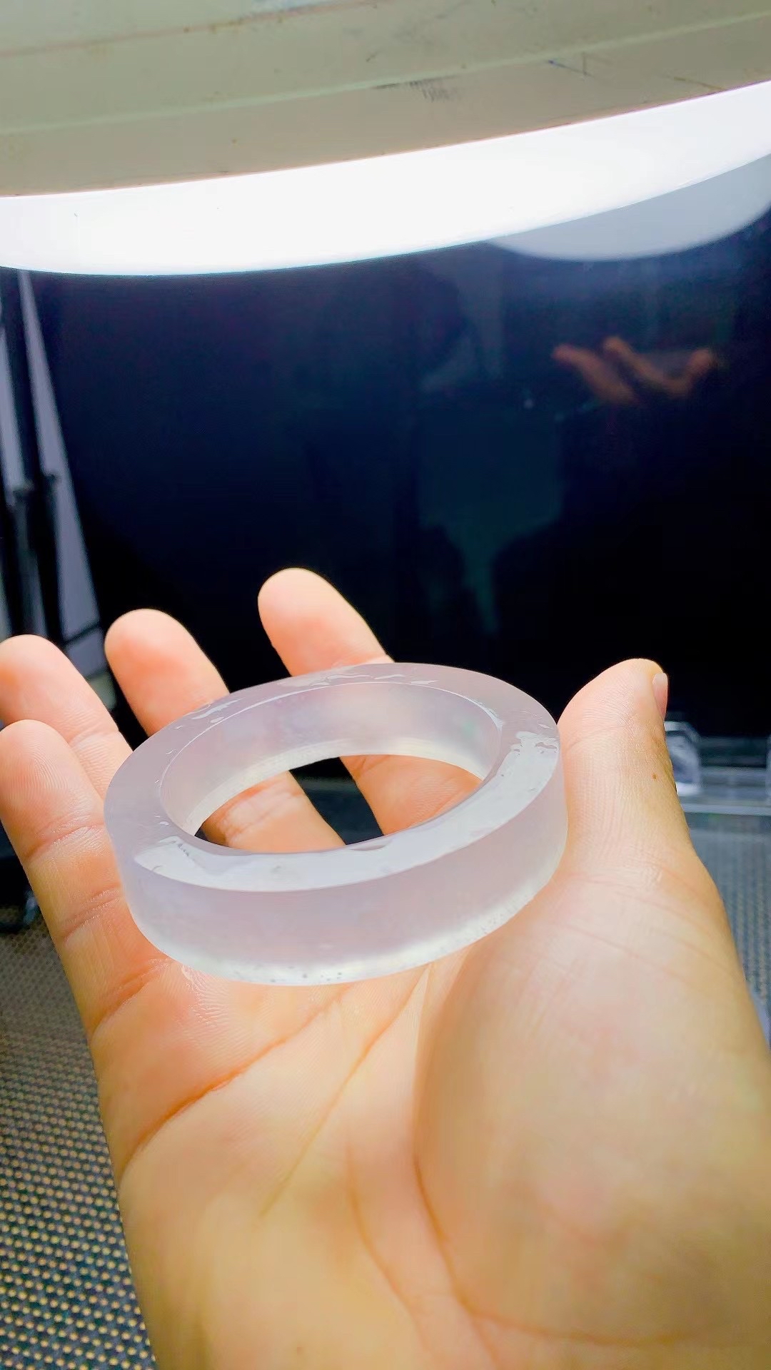 玻璃种白月光手镯