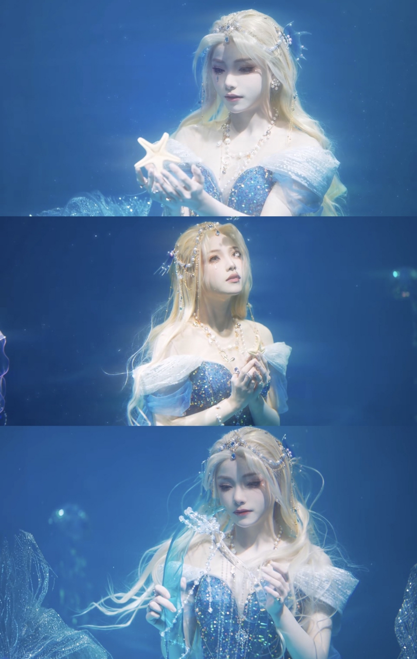 谢安然cos美人鱼效果真是绝了!