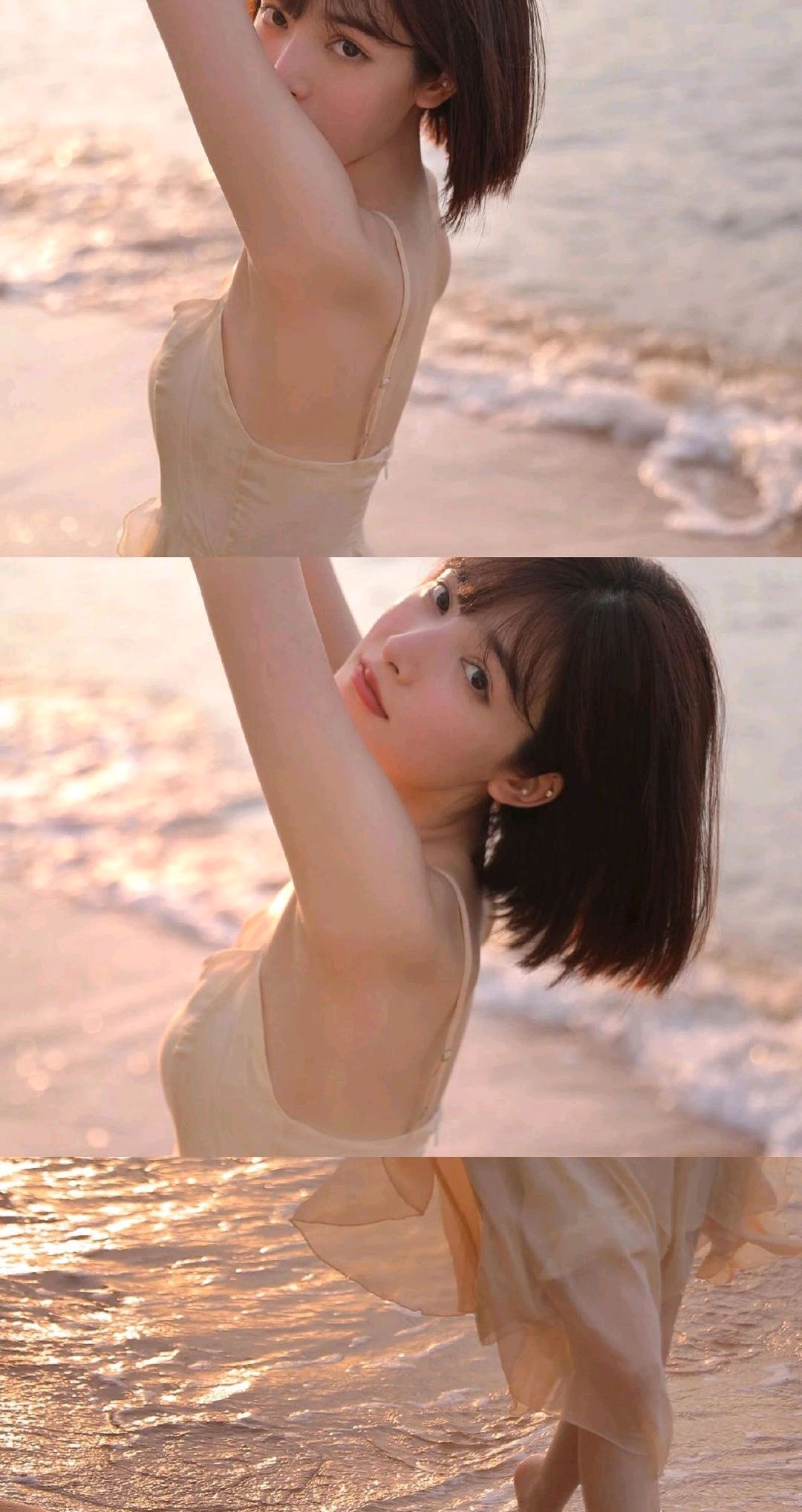 一组长腿细腰小美女图片,适合夏日手机屏保,凉爽养眼