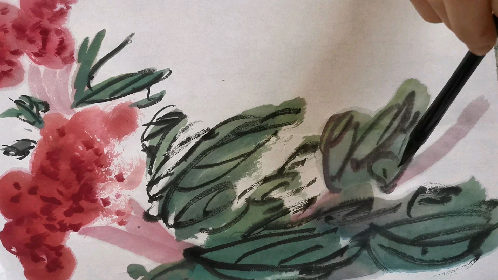 国画鸡冠花的画法详解