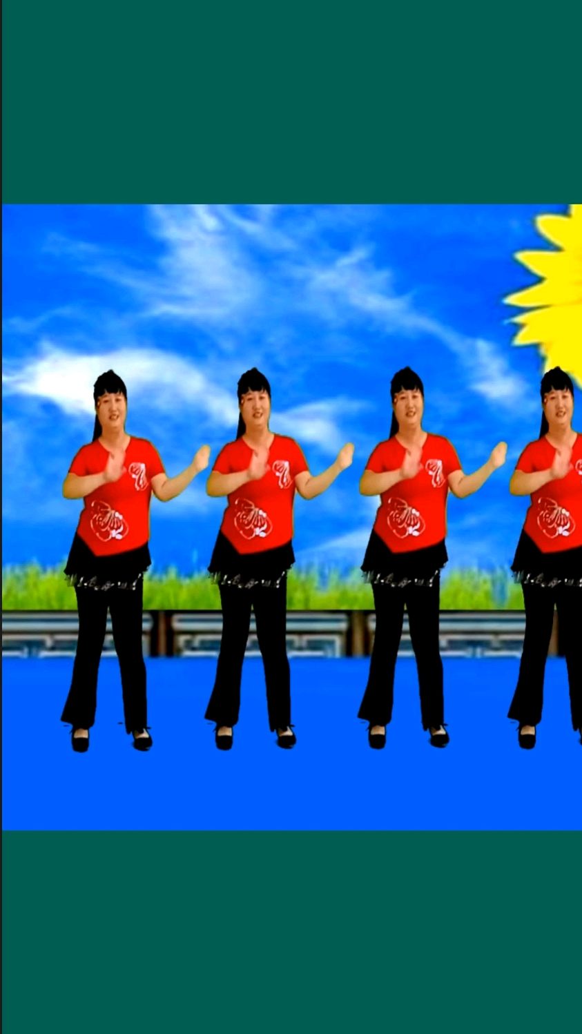 广场舞《天蓝蓝》凤凰传奇一首,好听好看,歌美舞美-度小视