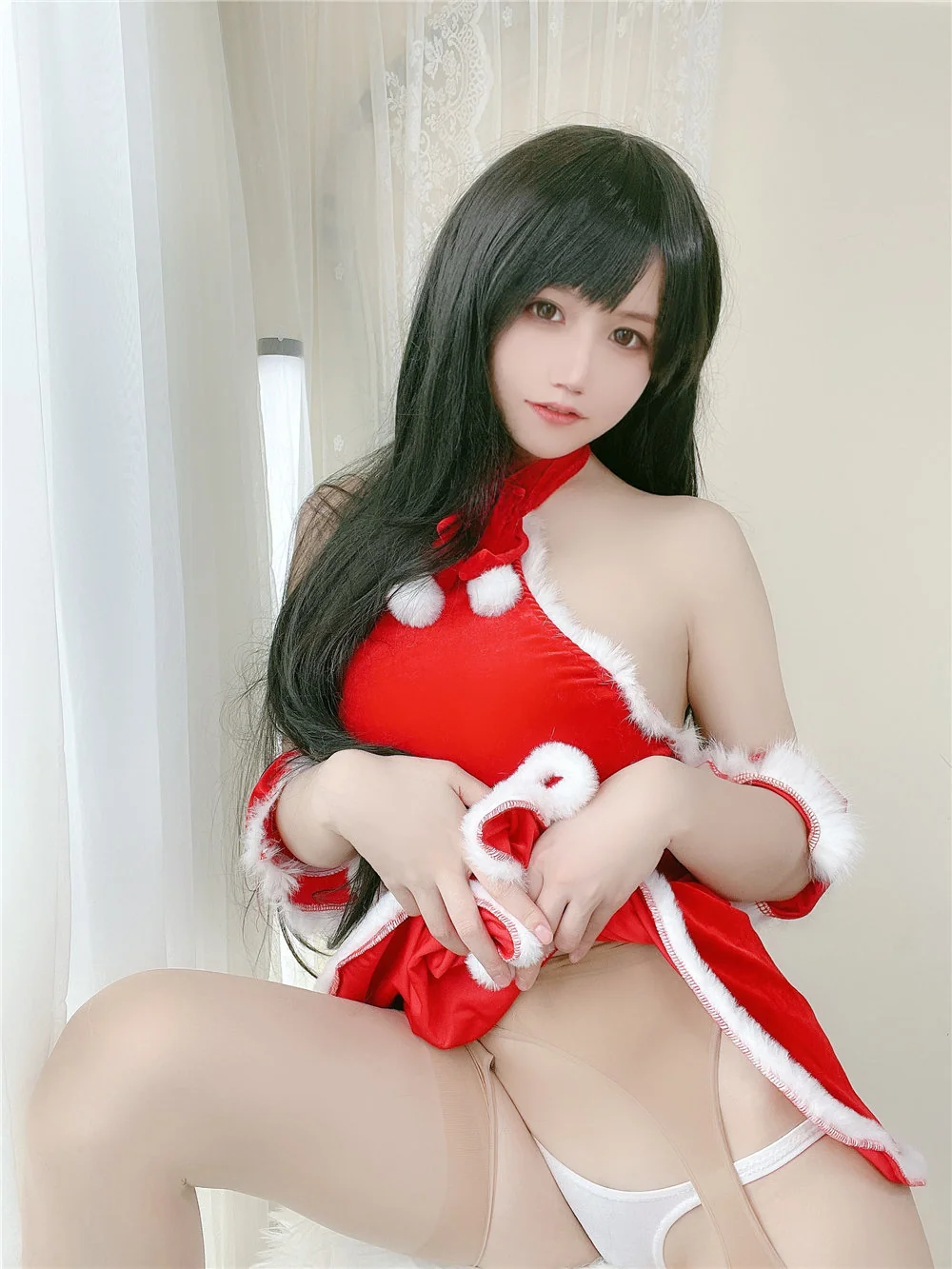 小仓千代w 红色圣诞礼物裙[23P-62MB]