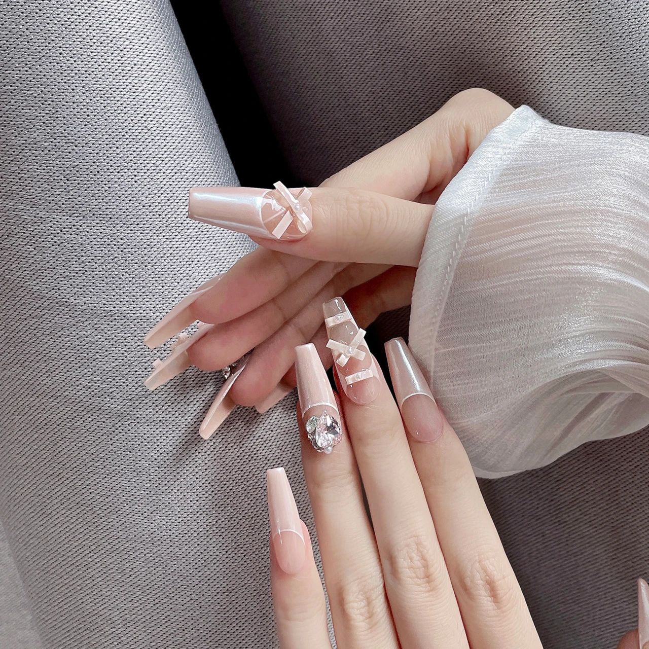 超火的芭蕾美甲,精致女孩必备!