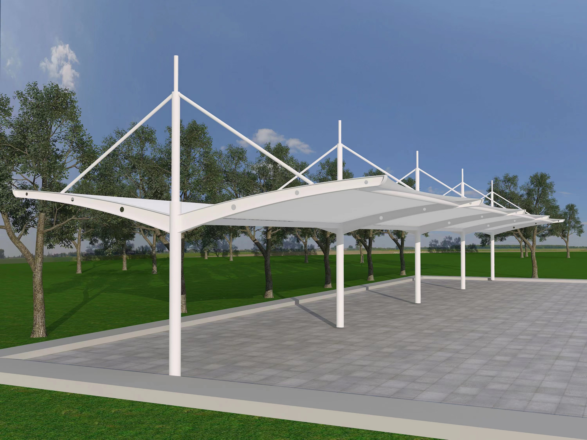 膜结构车棚的应用范围和品质也在不断提高