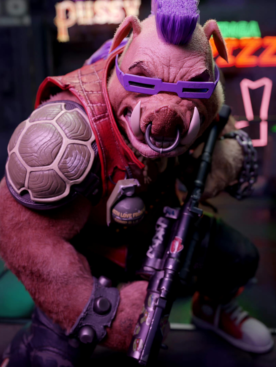 建模欣赏:忍者神龟 猪面,建模师 viktor berendeev.