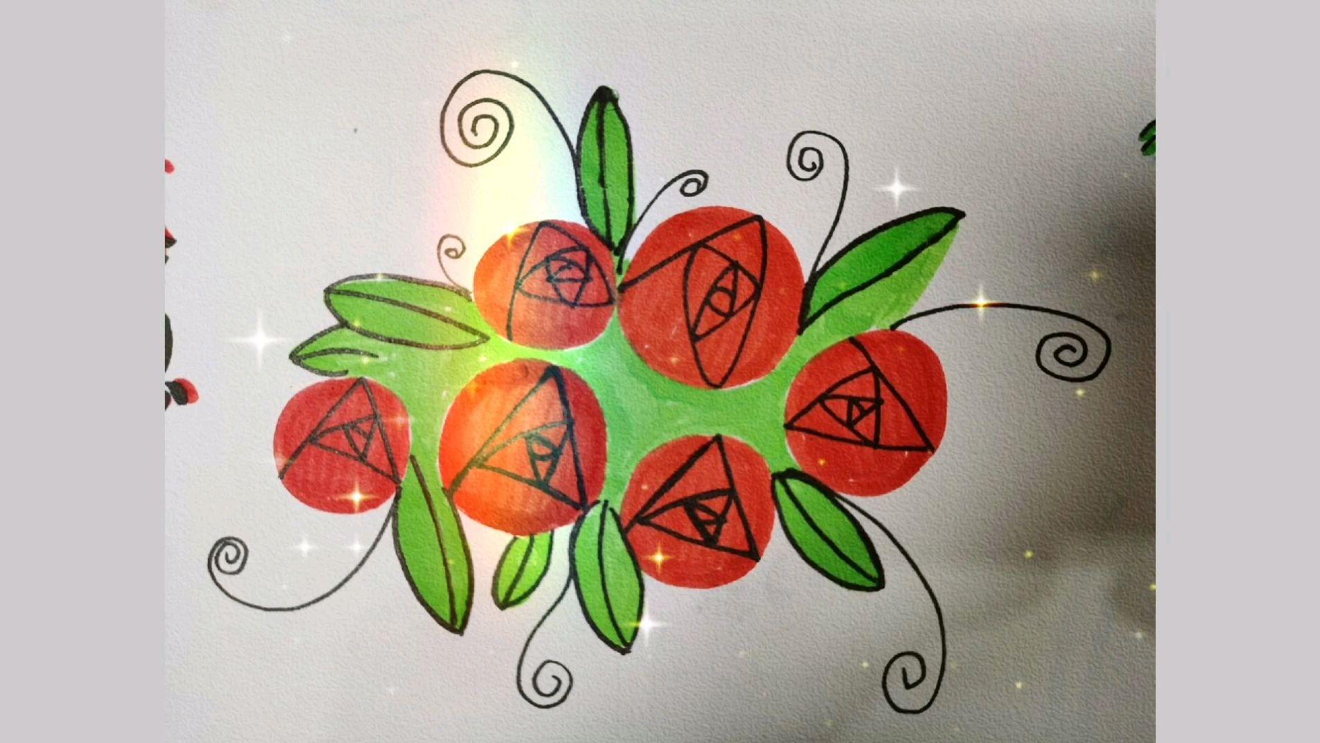 每日简笔画,漂亮的花儿送给老师,祝教师节快乐!教师节手抄报!
