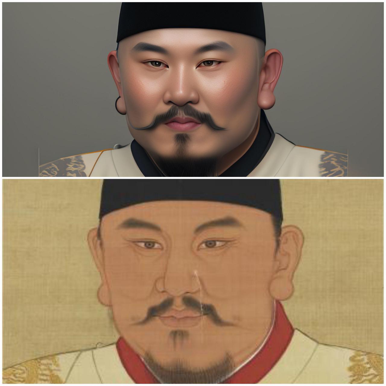 布衣天子朱元璋复原图,根据现藏于台北故宫博物院的《洪武大帝朱元璋