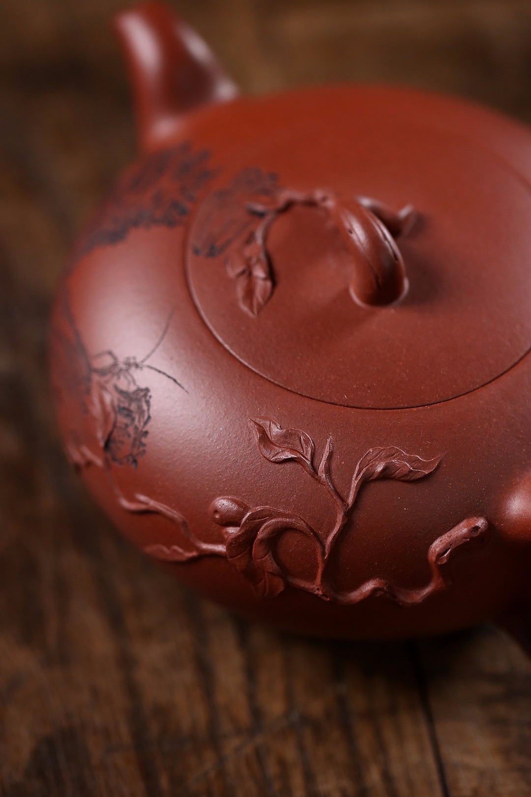 宜兴紫砂蒋建军藤蔓原矿红清水