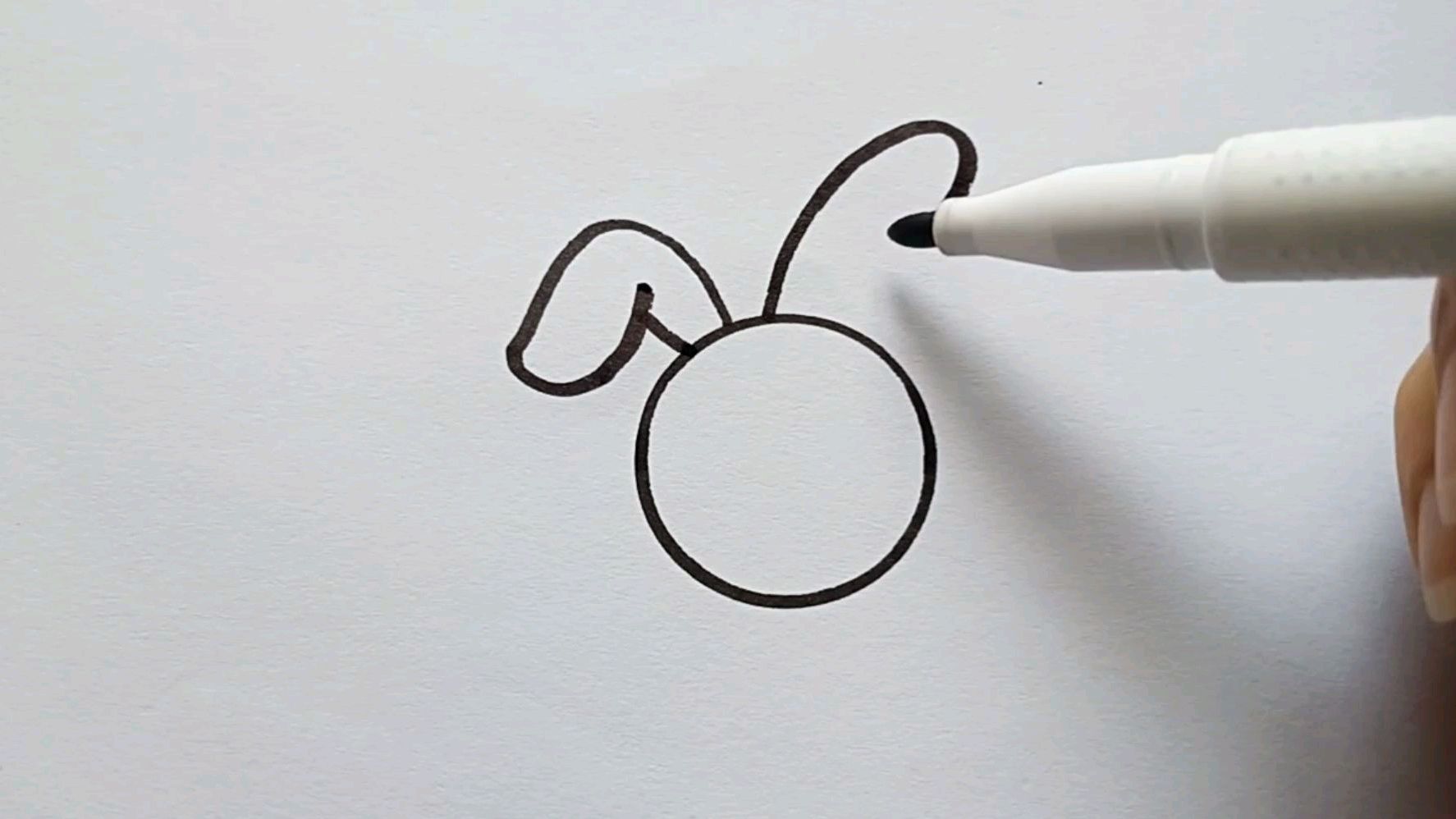 很简单的小兔子简笔画,一看就会