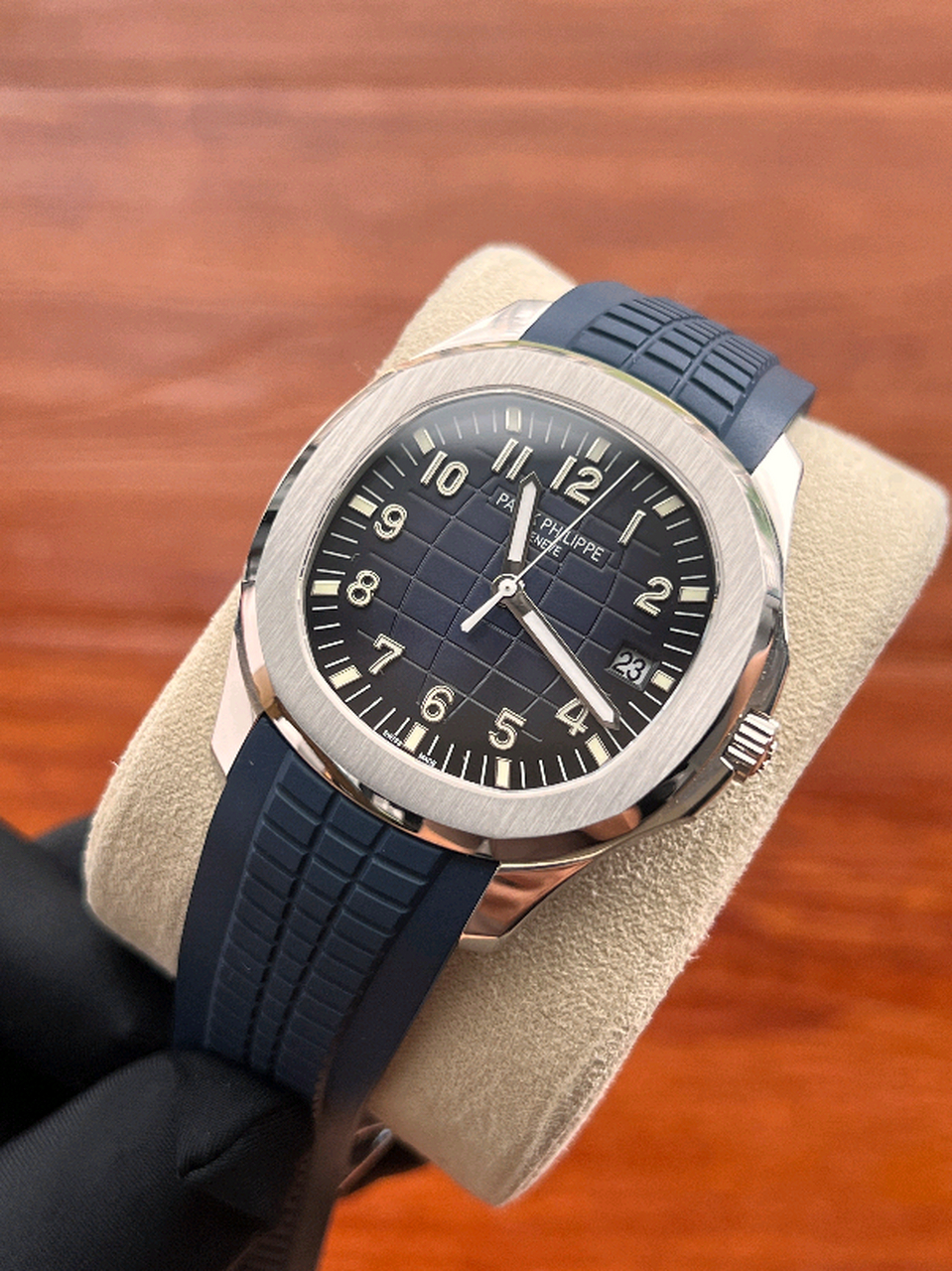 百达翡丽pp手雷5168g白金蓝面#手表# #时尚穿搭# #百达翡丽