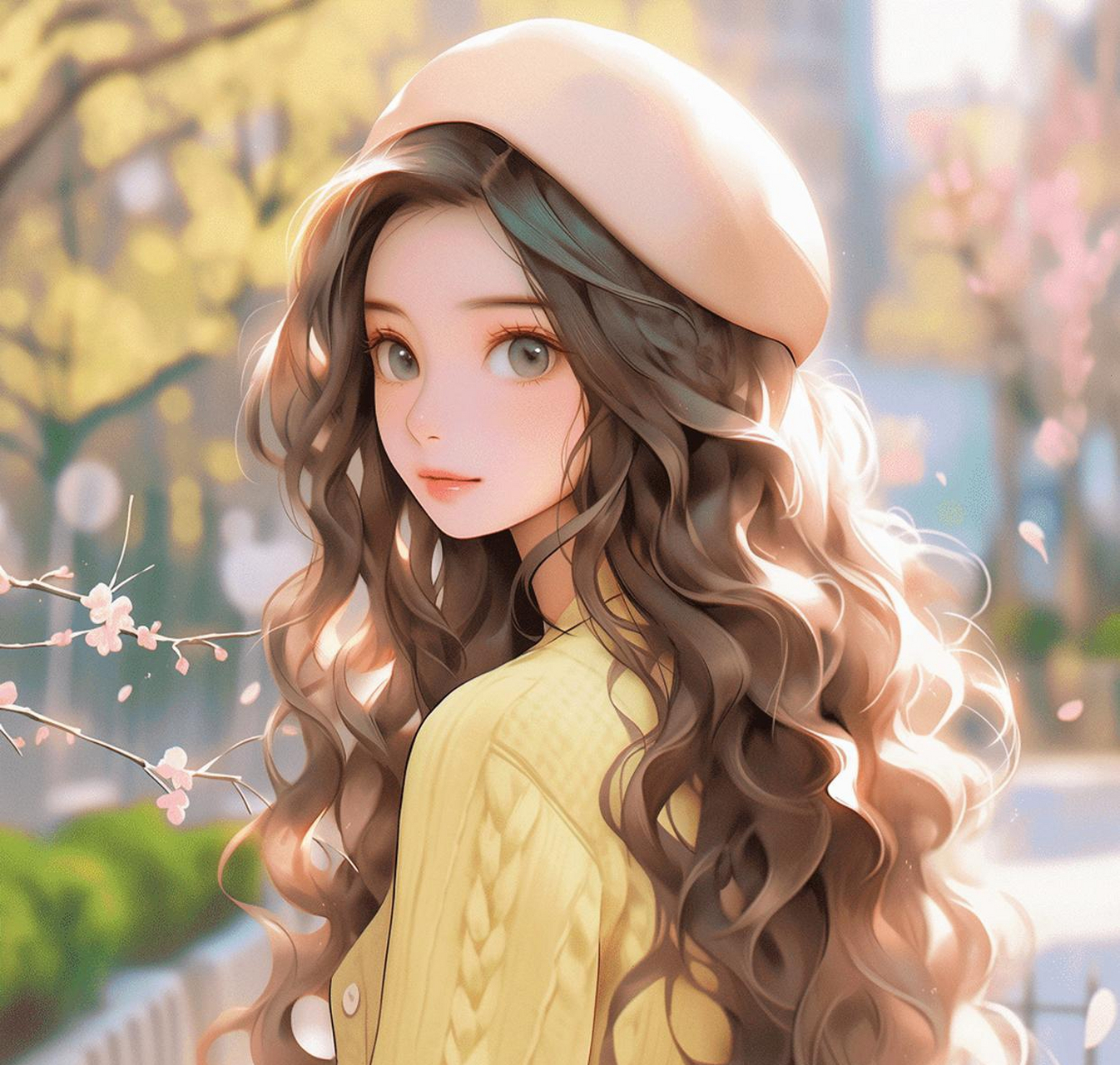 温柔邻家女孩捧花头像.2098.205420.20