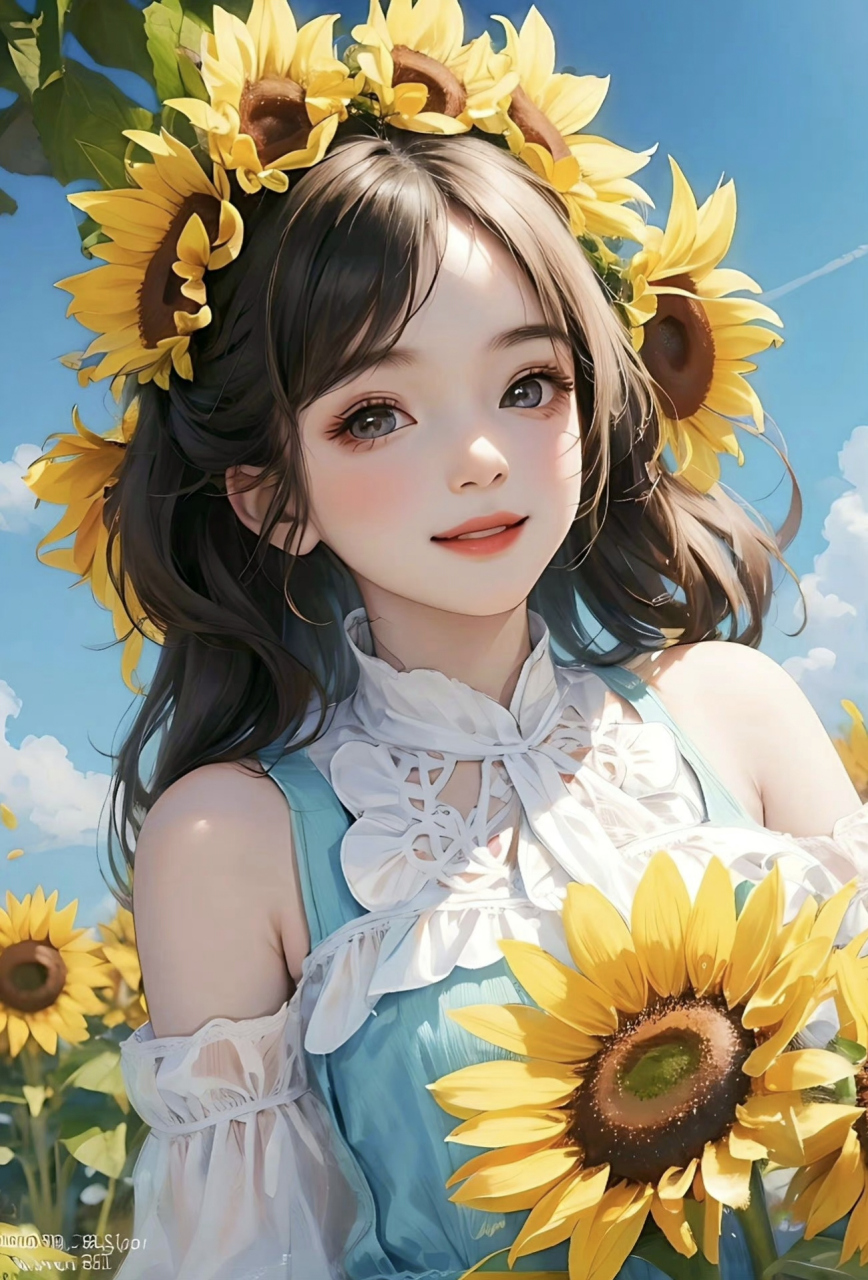 向日葵女孩头像