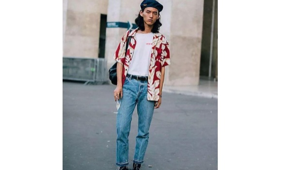 花衬衫怎么搭配男