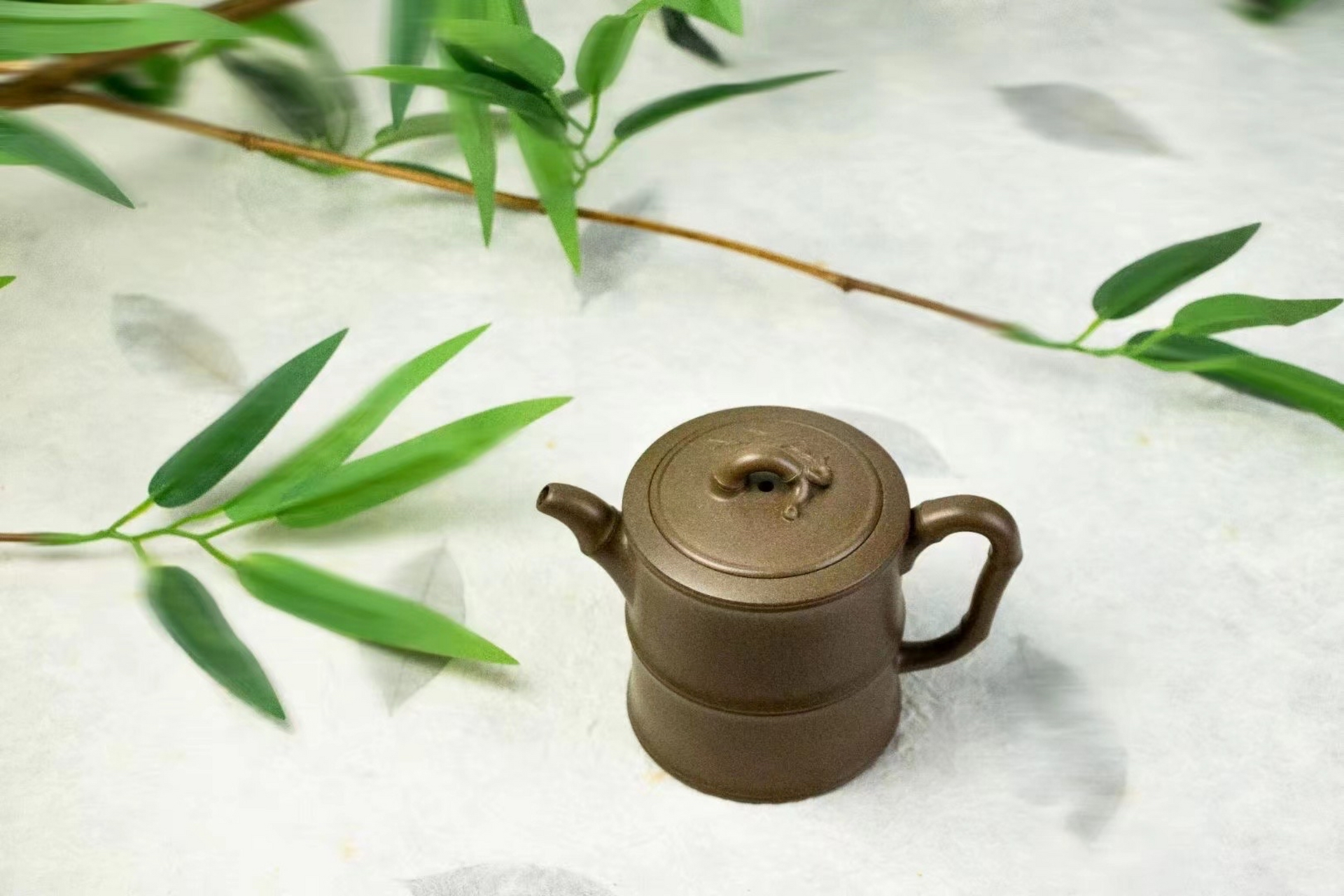 正高工 徐飞老师【双节翠竹】#紫砂壶# #全手工#  顶级青段泥  260cc