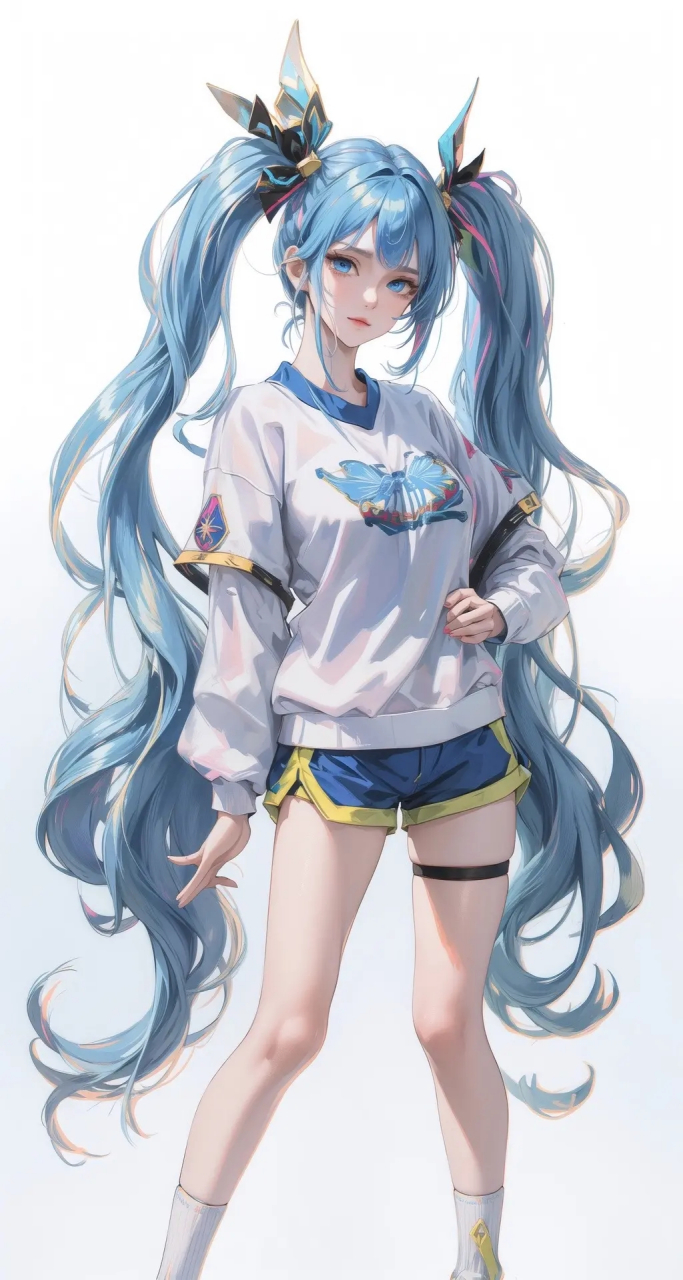 动漫蓝发少女,那个发型最合适她?#二次元# #百家号星火计划