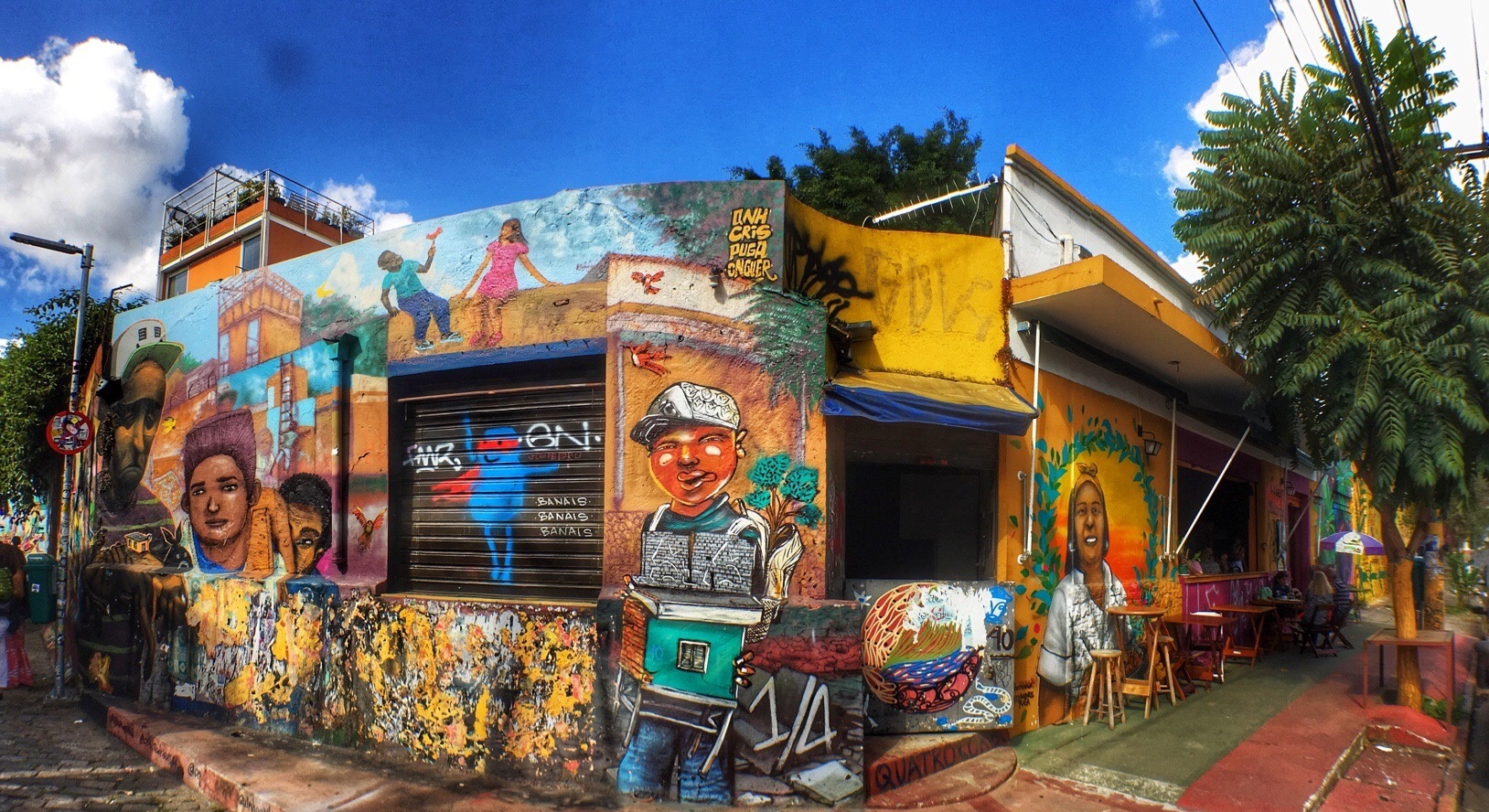 圣保罗的涂鸦一条街有个炫酷的名字,蝙蝠侠胡同,好玩不