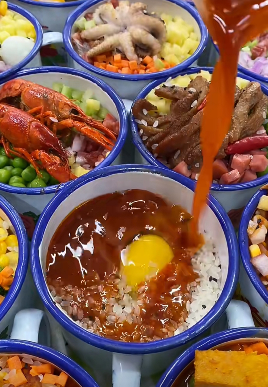 这茶缸饭太有食欲了,满满的年代感,和小时候的回忆.