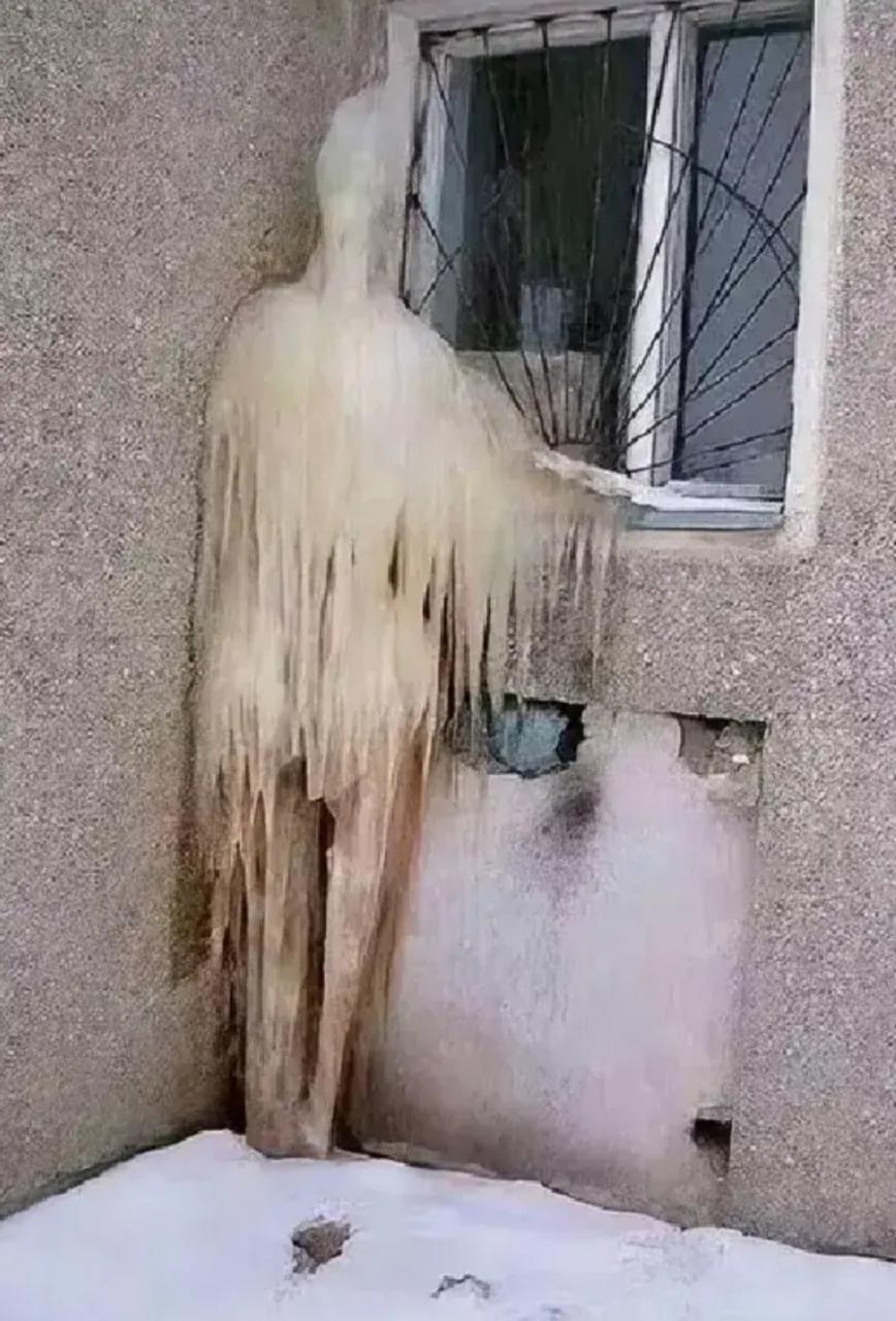 天气好冷图片