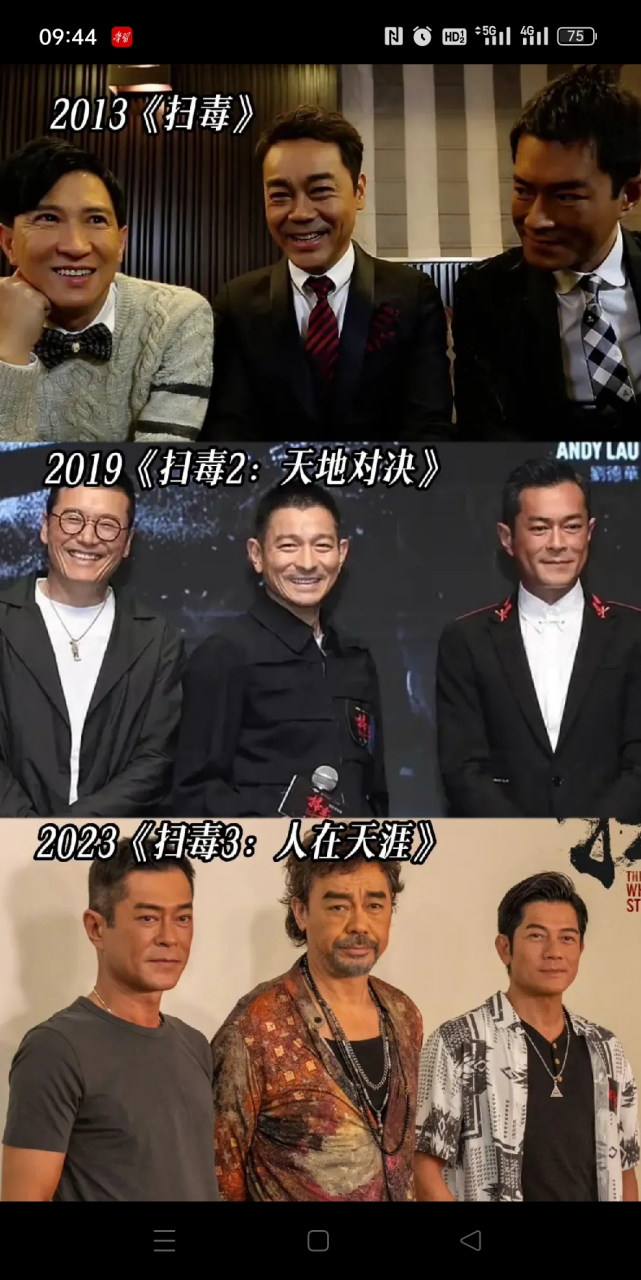 2013年《扫毒》演员:张家辉  刘青云icon  古天乐  票房2.