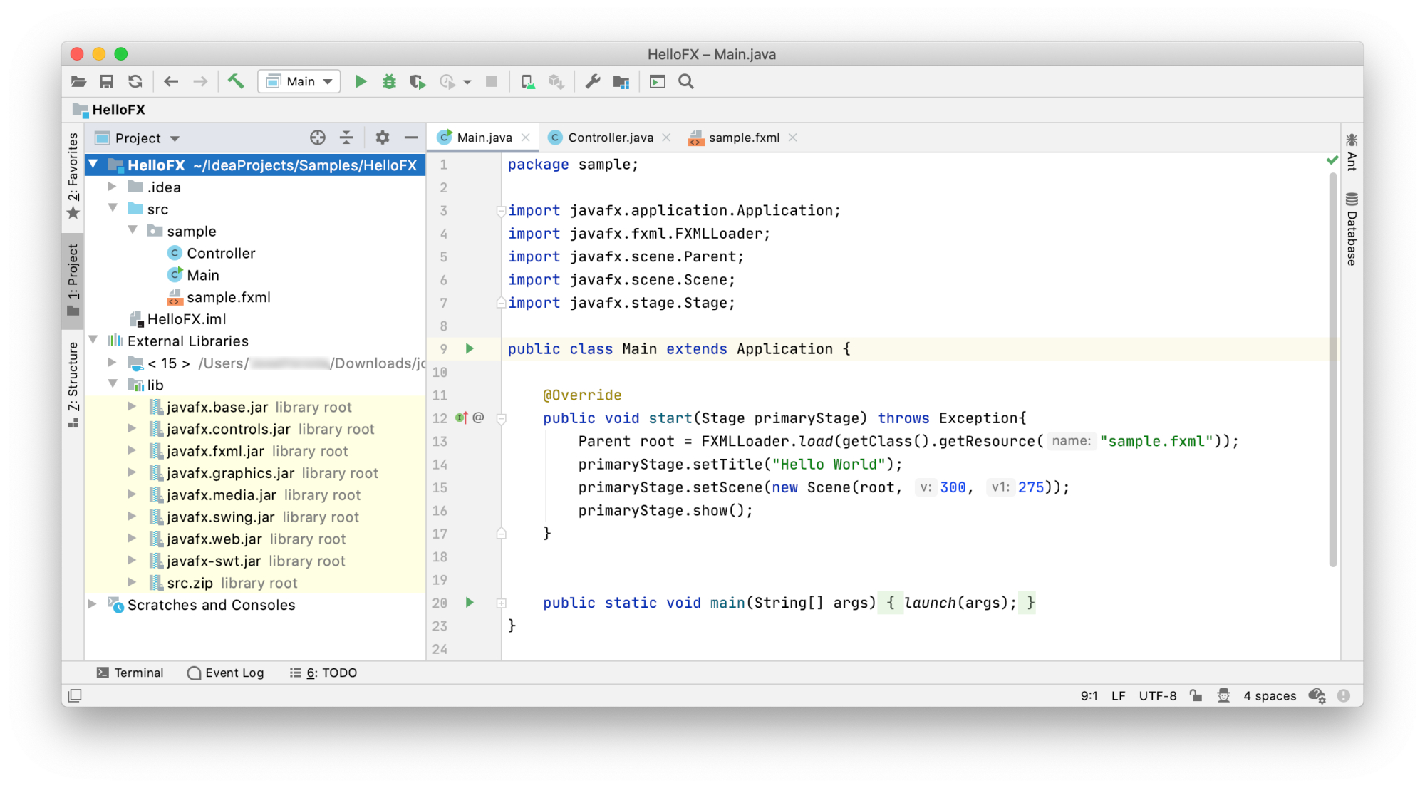 javafx快速入门——javafx与intellij idea(1)