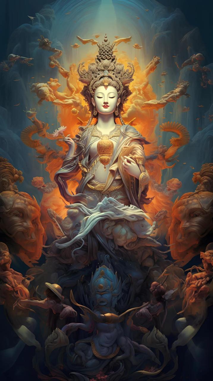 壁纸～ai画的九天玄女  #百度仲夏打卡挑战赛