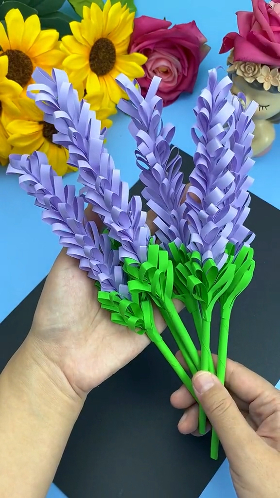 简单又好看的薰衣草花束,亲子手工