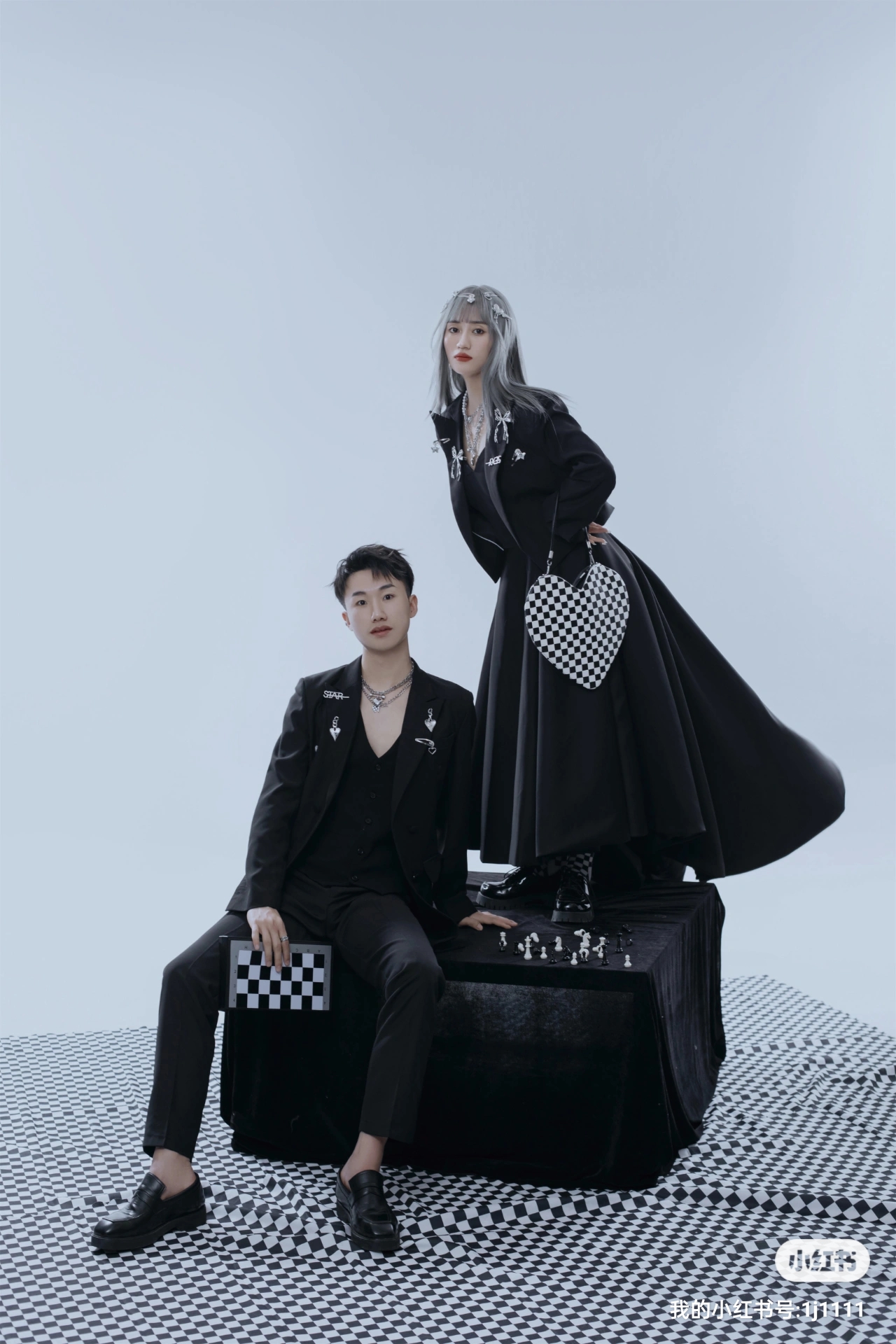 复古棋盘格/哥特风情侣写真诠释个性与时尚态度 壹家摄影 客片分享