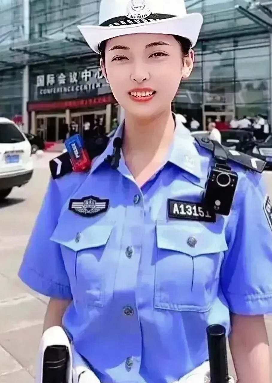 被喷子吐槽招蜂引蝶的女交警正面照来啦 大家有没有同感——如今,喷子