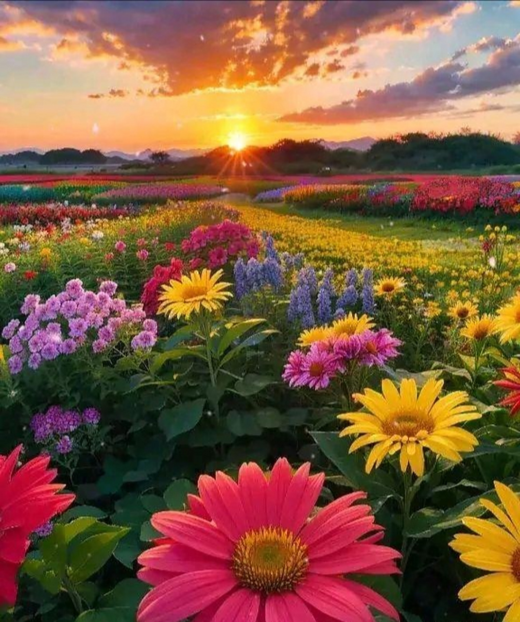 美景分享:秋阳与秋菊(落日无心花有意,夕阳入画菊为媒)