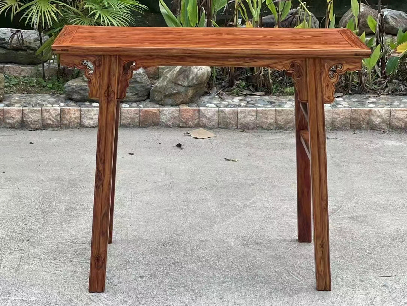 黄花梨/降香黄檀/瓜凌小条案/鬼脸/蝴蝶03纹98×38×81#红木家具