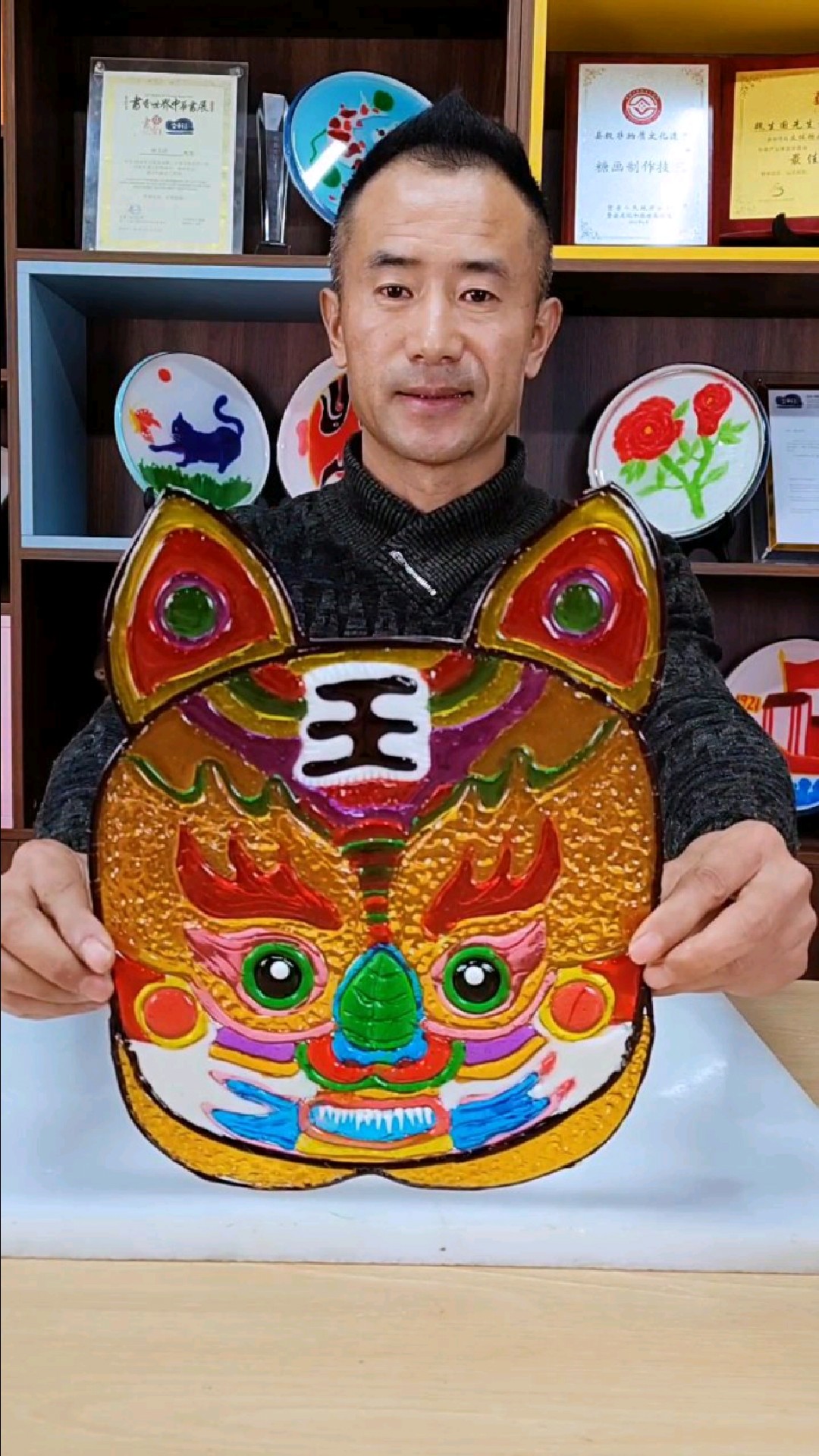 你喜欢这种民俗版的糖画老虎吗-度小视