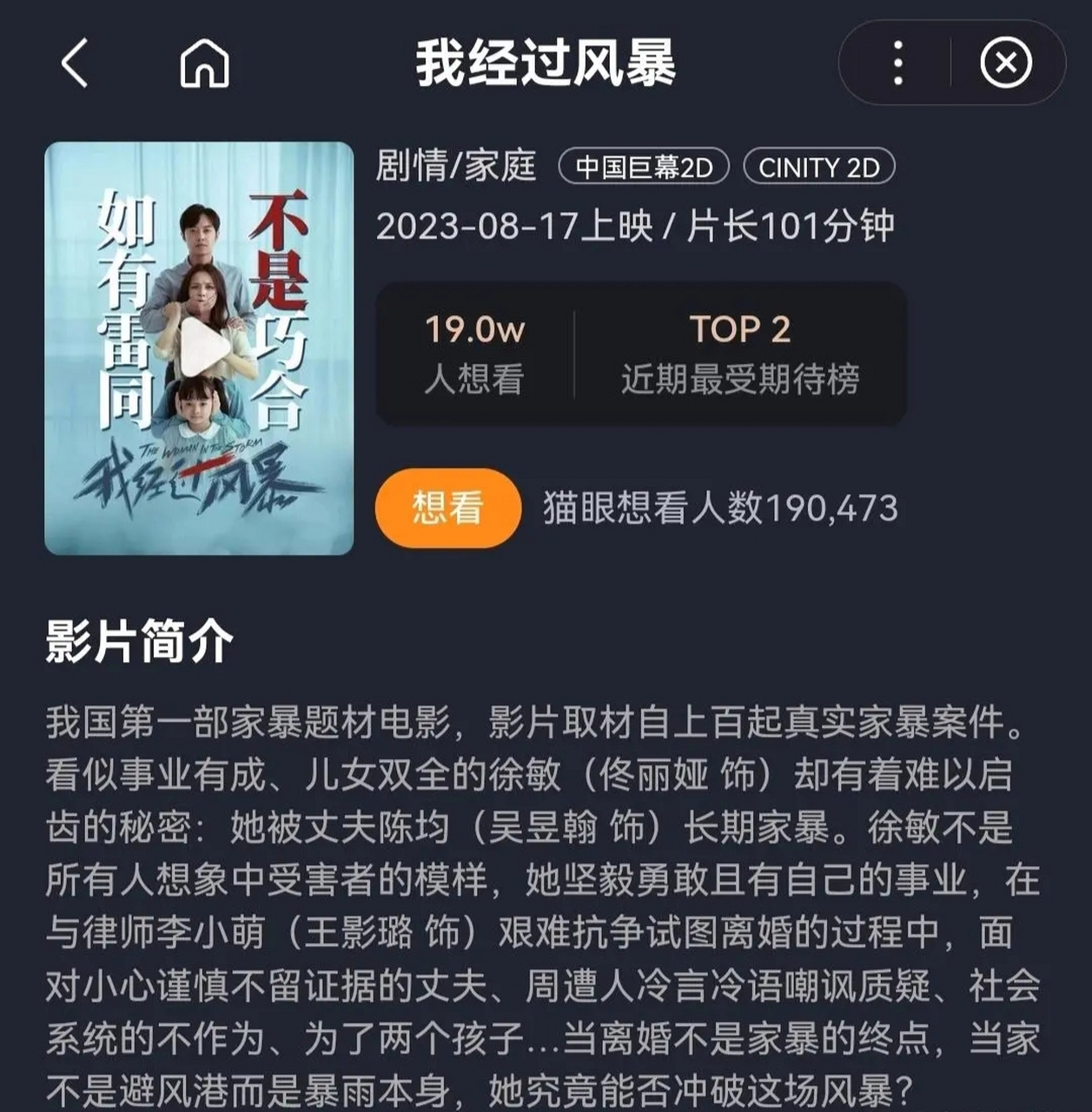 《我经过风暴》之前简介里的数据是错误的,现已修改,说是媒体报道错误