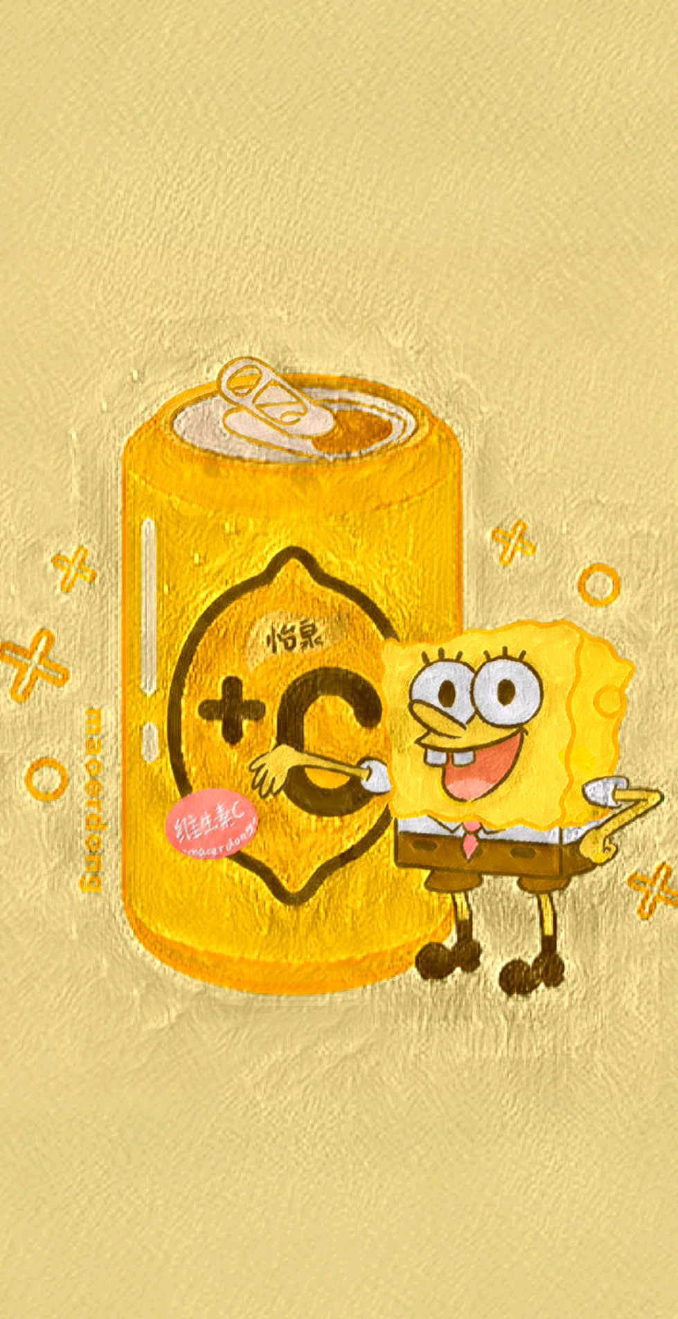 壁纸|卡通联名饮料(脏脏油画版)