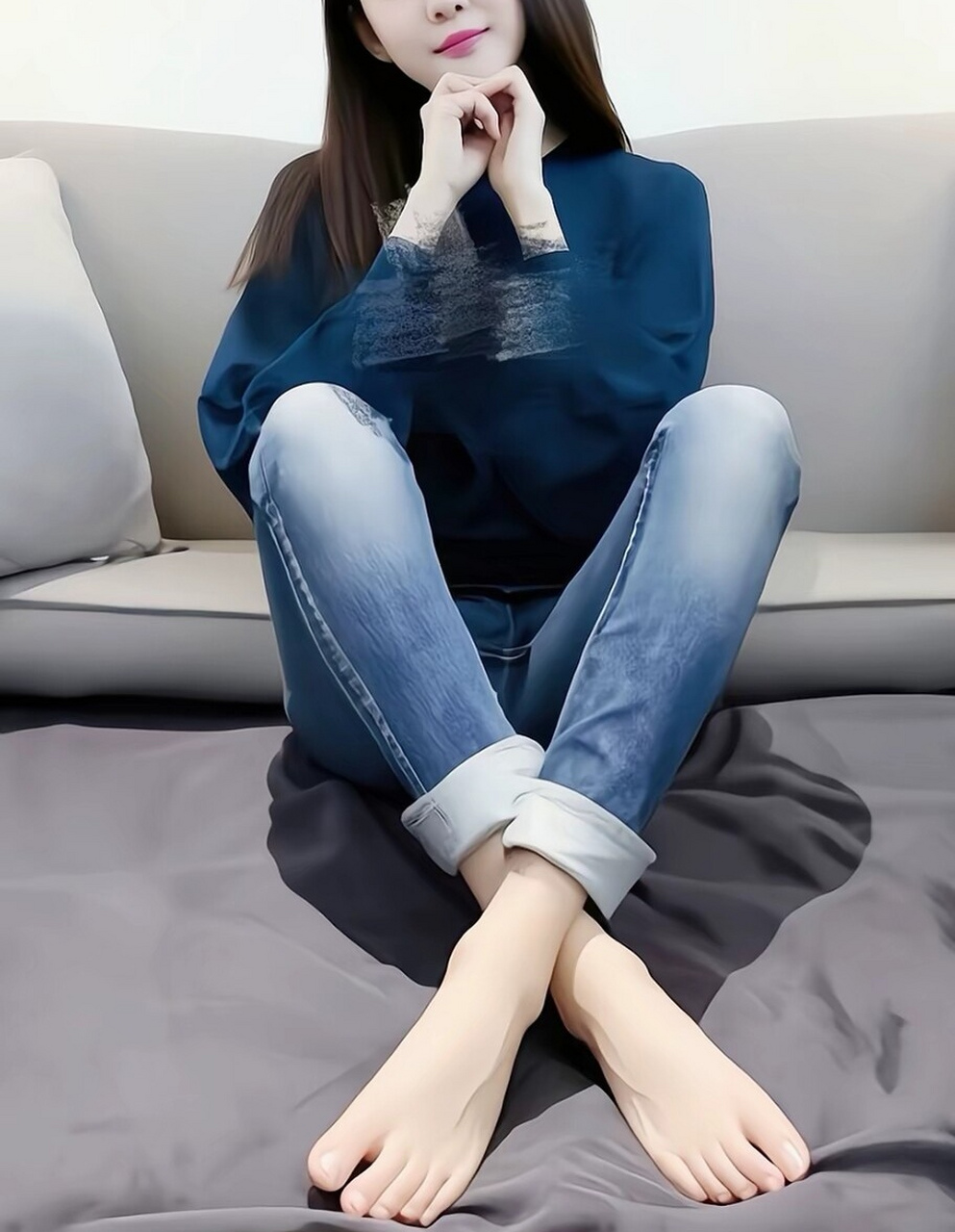 牛仔裤也好,休闲裤也行,紧身裤也罢,唯一不变的是