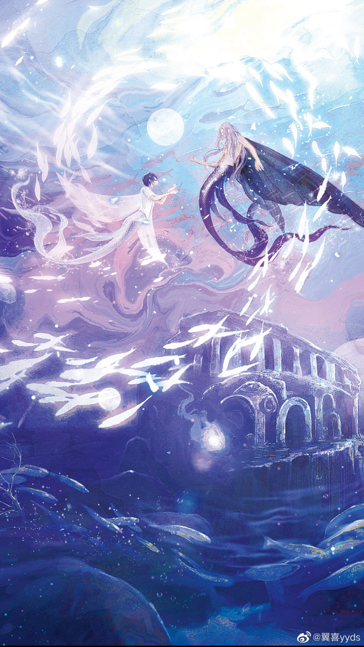 德萨罗人鱼# "别逃的太远,德萨罗" "我回来了,我的首领大人"