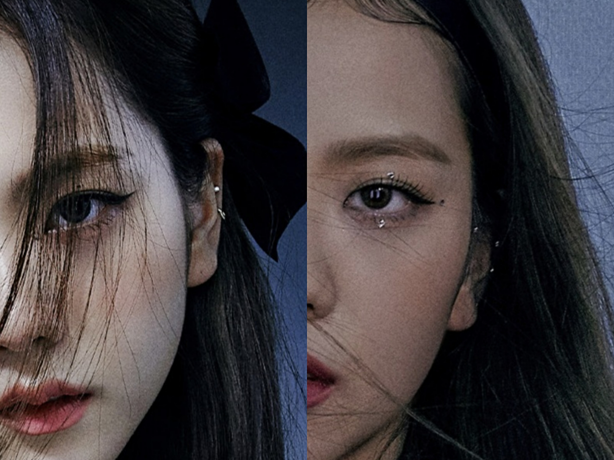 jisoo虽然没有串环,但是耳朵上戴的这几个耳骨钉配上温柔的妆容,又甜