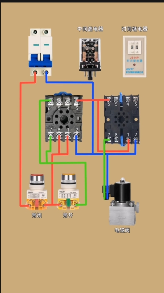 延时器接线图解图片