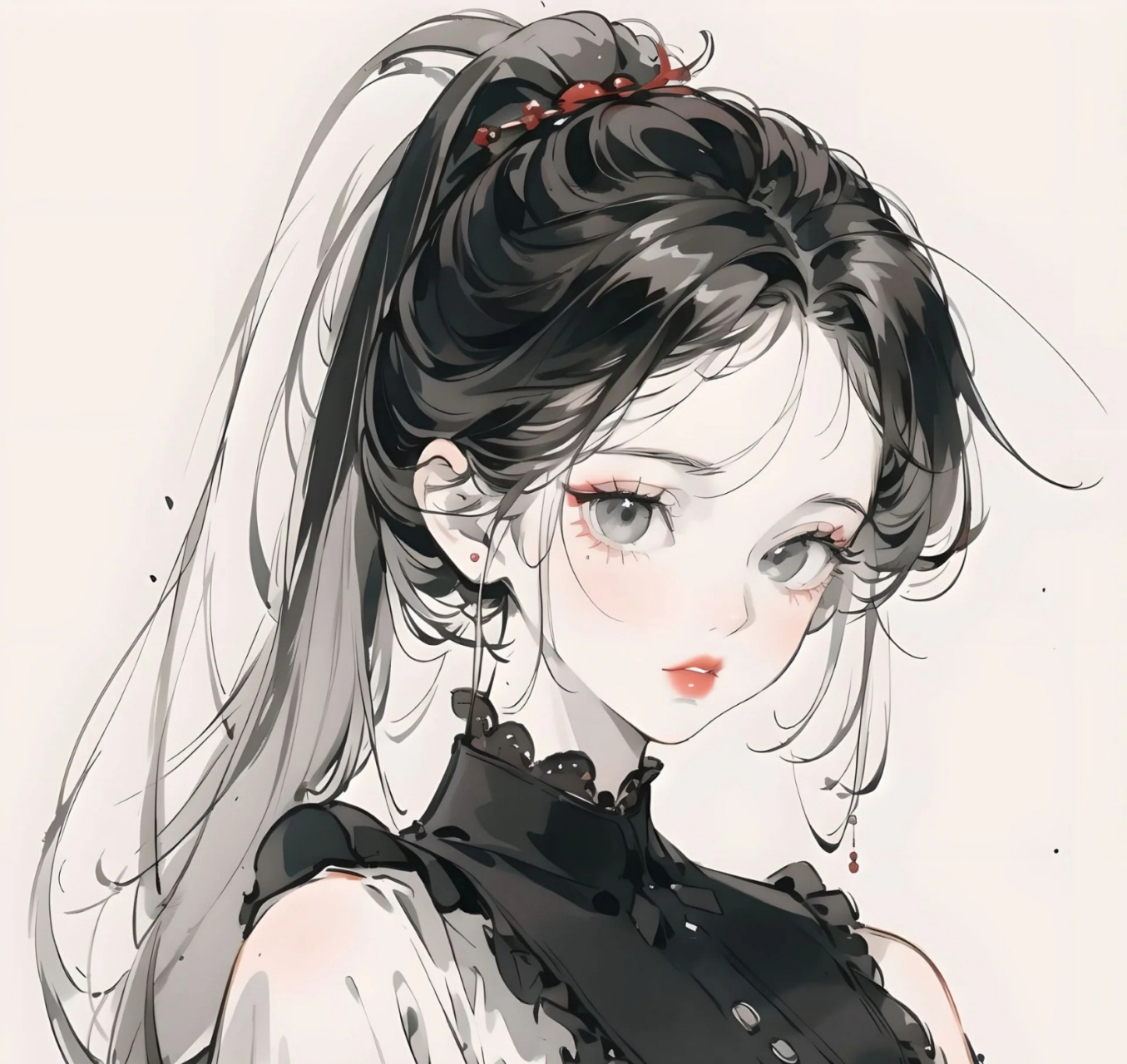 丹青水墨古风动漫头像|闺蜜头像 #全民ai创作节