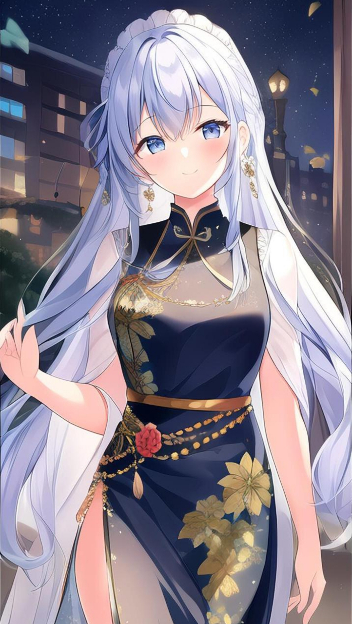 有趣表情:好看的国风旗袍动漫美女头像表情手机壁纸#动漫头像# #动漫