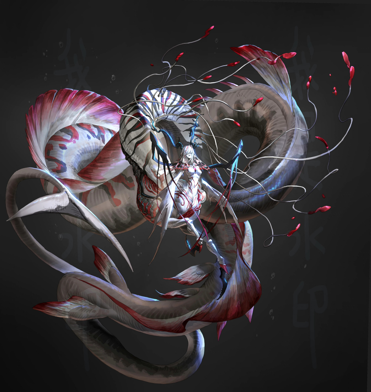 一组瑰丽的奇幻生物插画欣赏,生物华丽精致,by 滑滑皂.