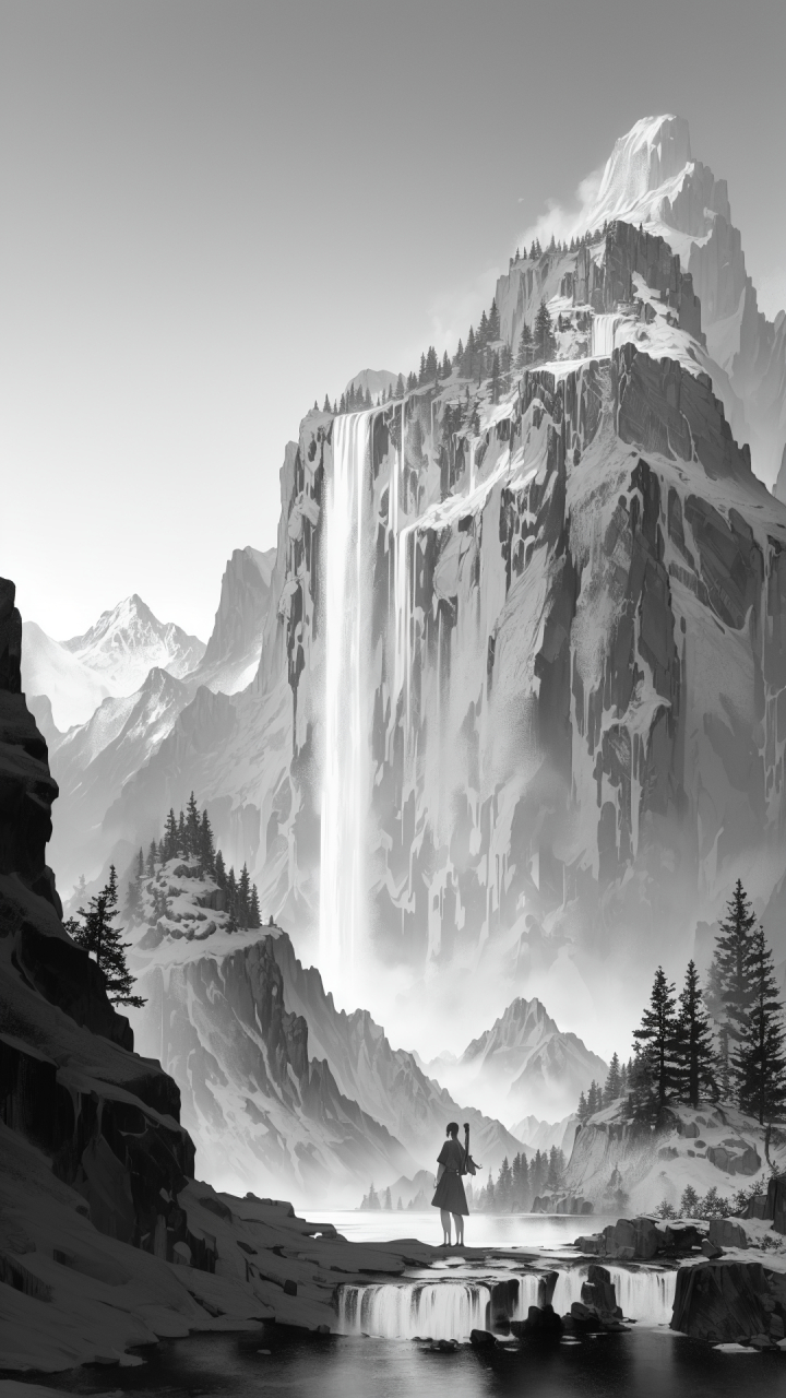 手机2k壁纸:山水之间 #ai绘画# #壁纸# #手机壁纸