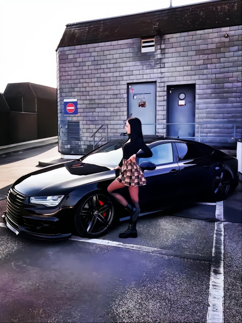 汽车# 性感奥迪rs7 #美女# #豪车